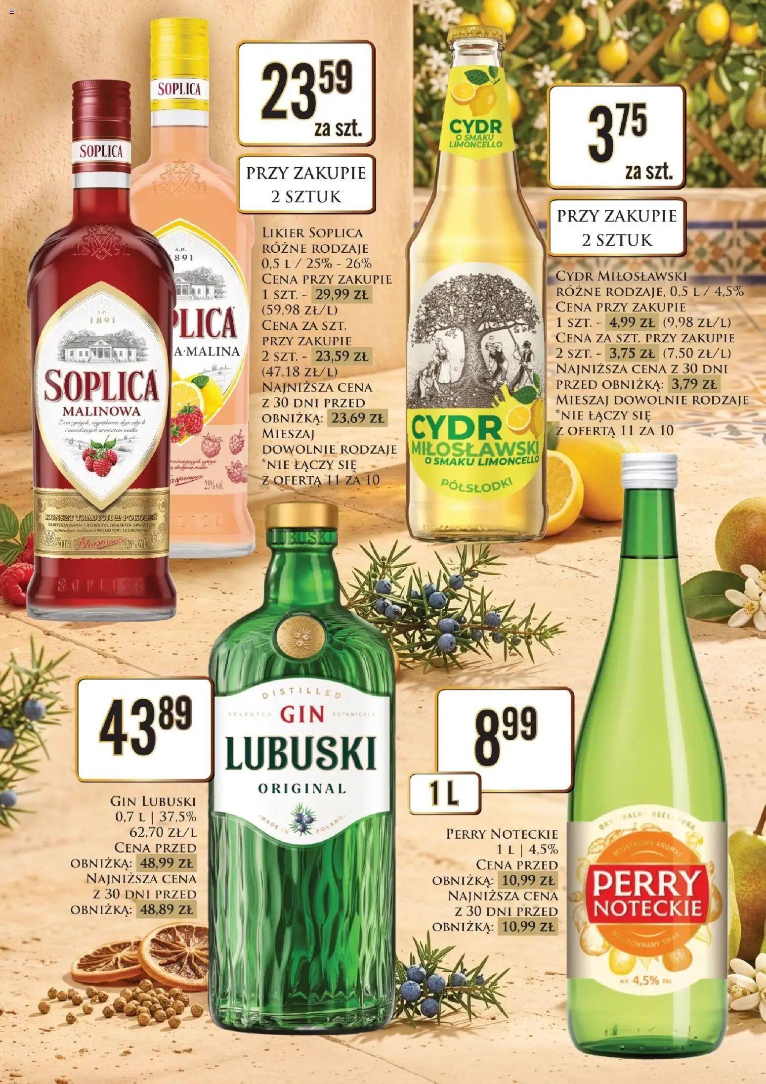 Dino gazetka alkoholowa od 14.08.2026 | Strona: 4 | Produkty: Cydr, Soplica, Limoncello, Gin