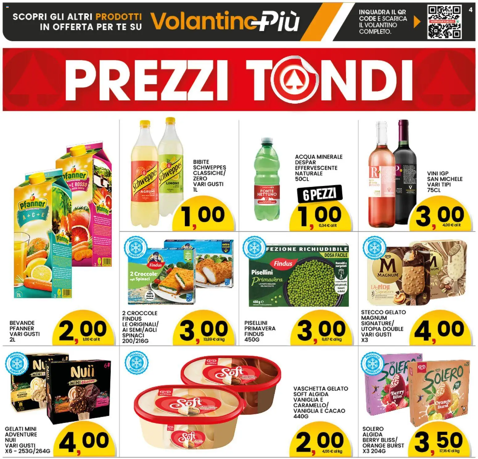 Volantino Interspar del 20/08/2026 | Pagina: 4 | Prodotti: Vaniglia, Tè, Acqua, Cacao