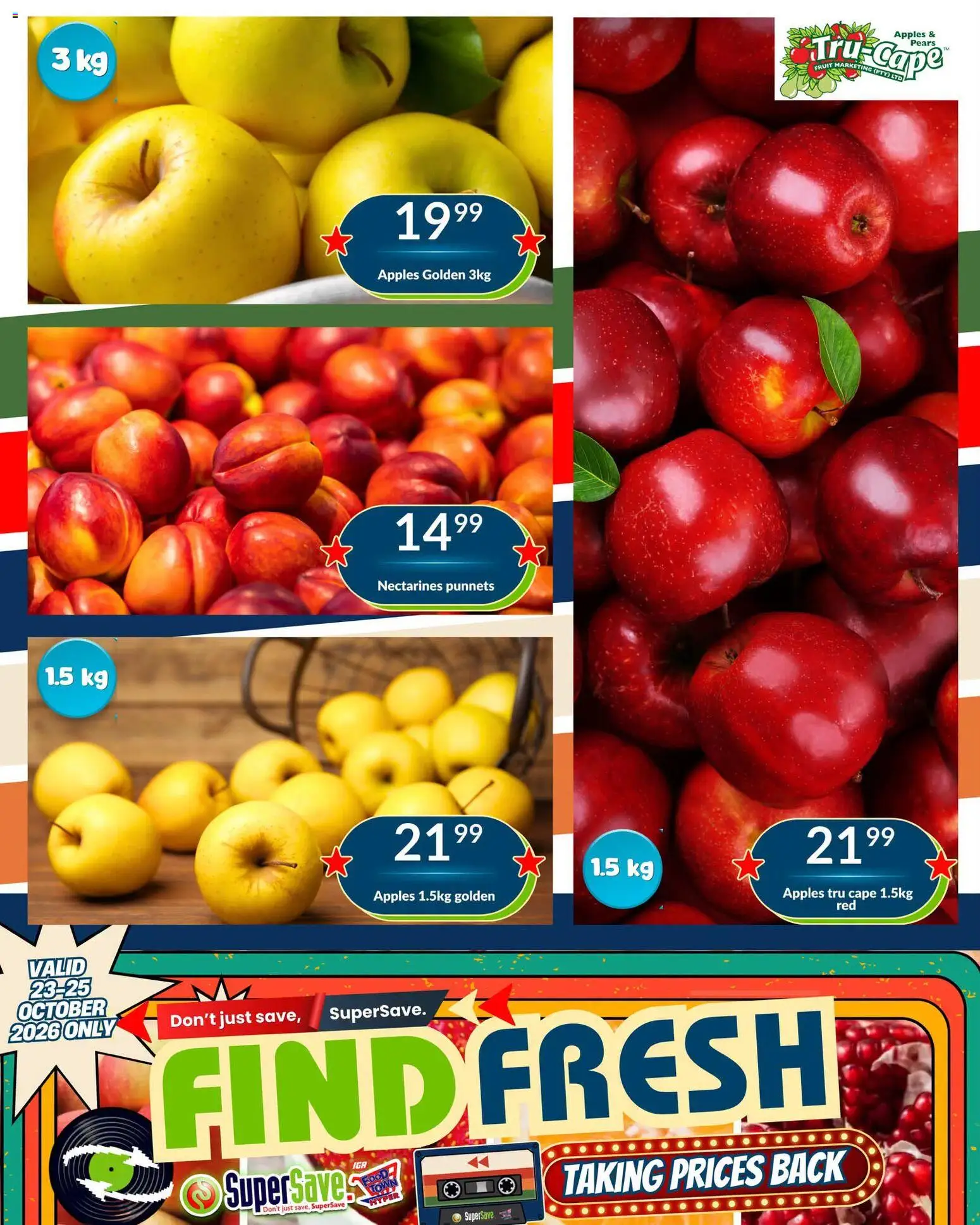 New Super Save catalogue – valid from 23/10/2026 | Page: 4 | Products: Pears, Apples, Nectarines