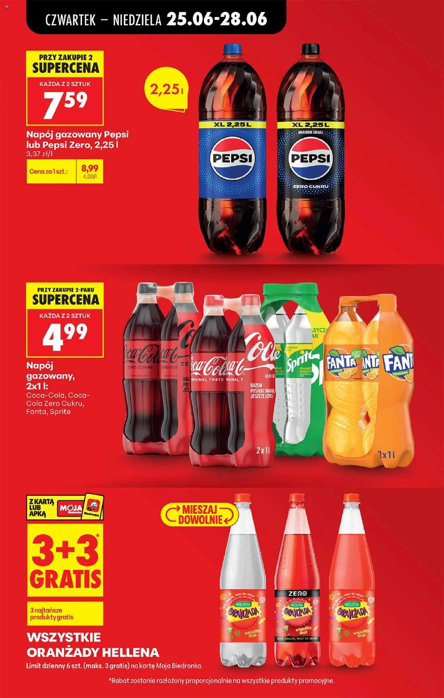 Biedronka gazetka od czwartku od 25.06.2026 | Strona: 13 | Produkty: Karta, Pepsi, Sprite