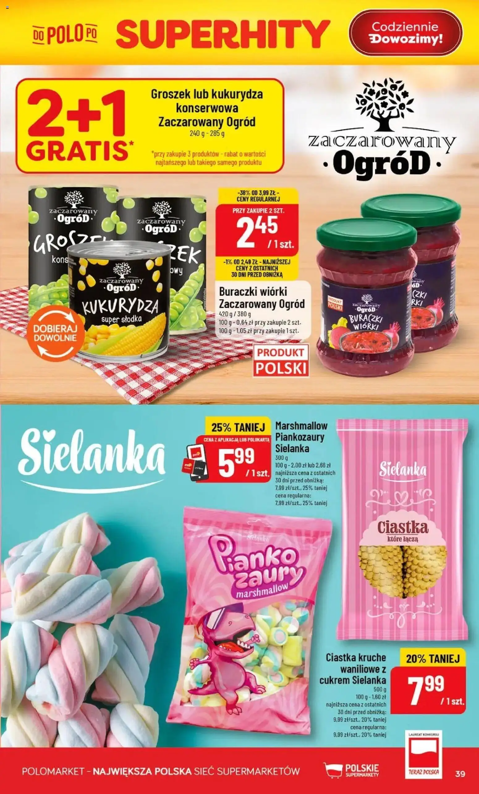 Nowa POLOmarket gazetka od jutra 19.08.2026 | Strona: 39 | Produkty: Kukurydza konserwowa, Kukurydza, Ciastka kruche, Ciastka