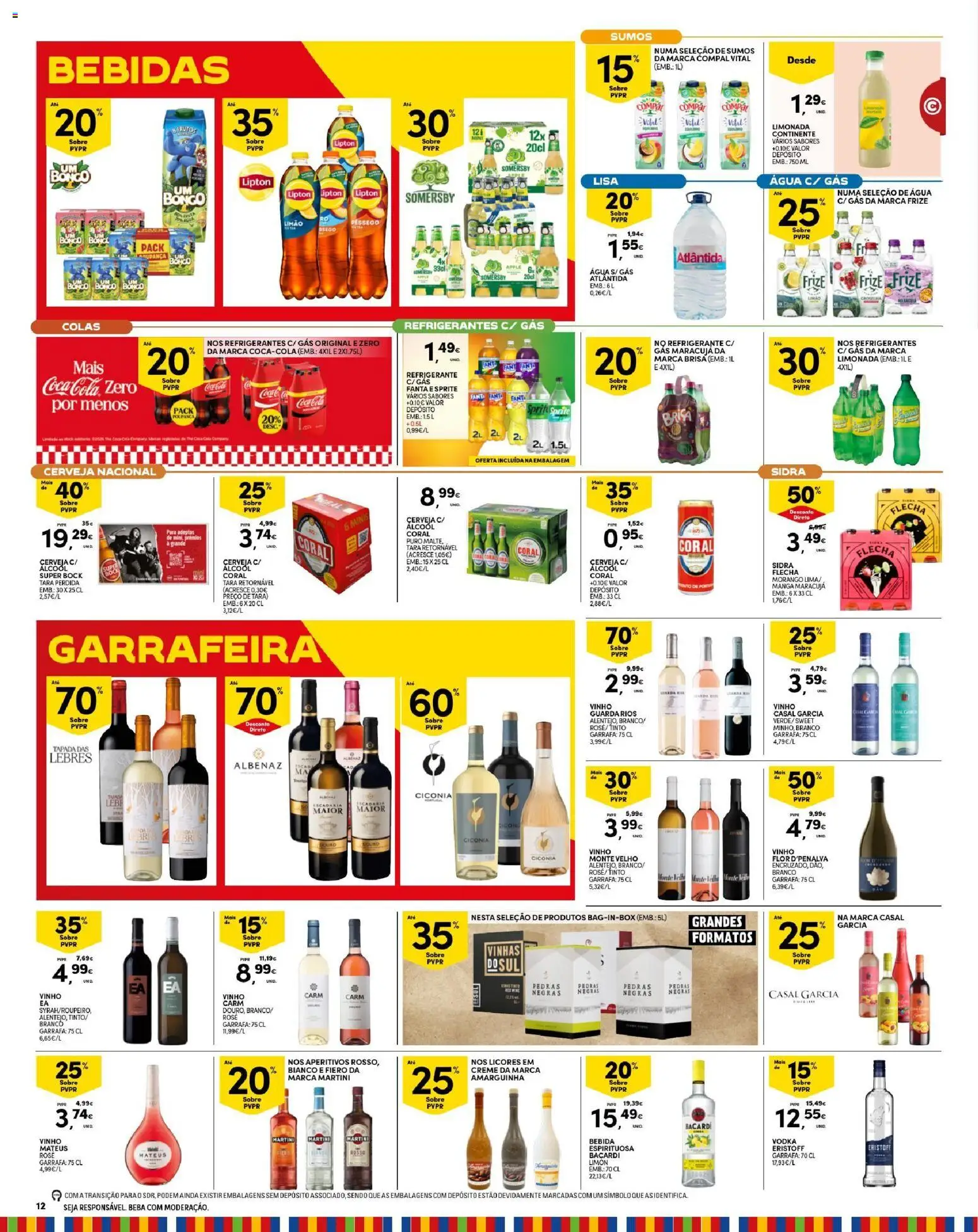 Continente Madeira │ válido de 25/08/2026 | Página: 12 | Produtos: Agua, Refrigerante, Fanta, Limonada