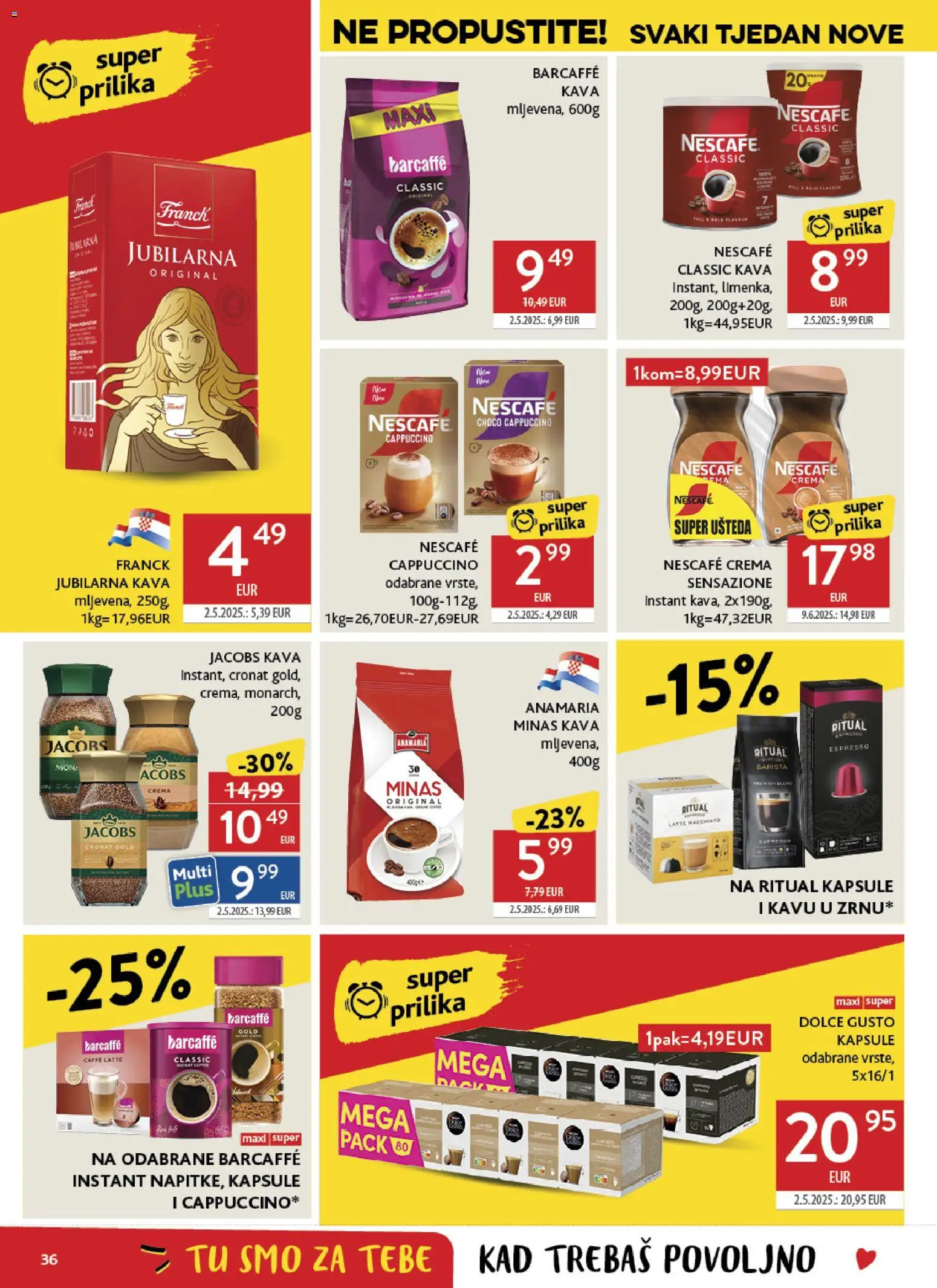 Konzum katalog | vrijedi od 10.06.2026 | Stranica: 36 | Proizvodi: Dolce Gusto, Nescafe, Barcaffe, Dolce Gusto kapsule