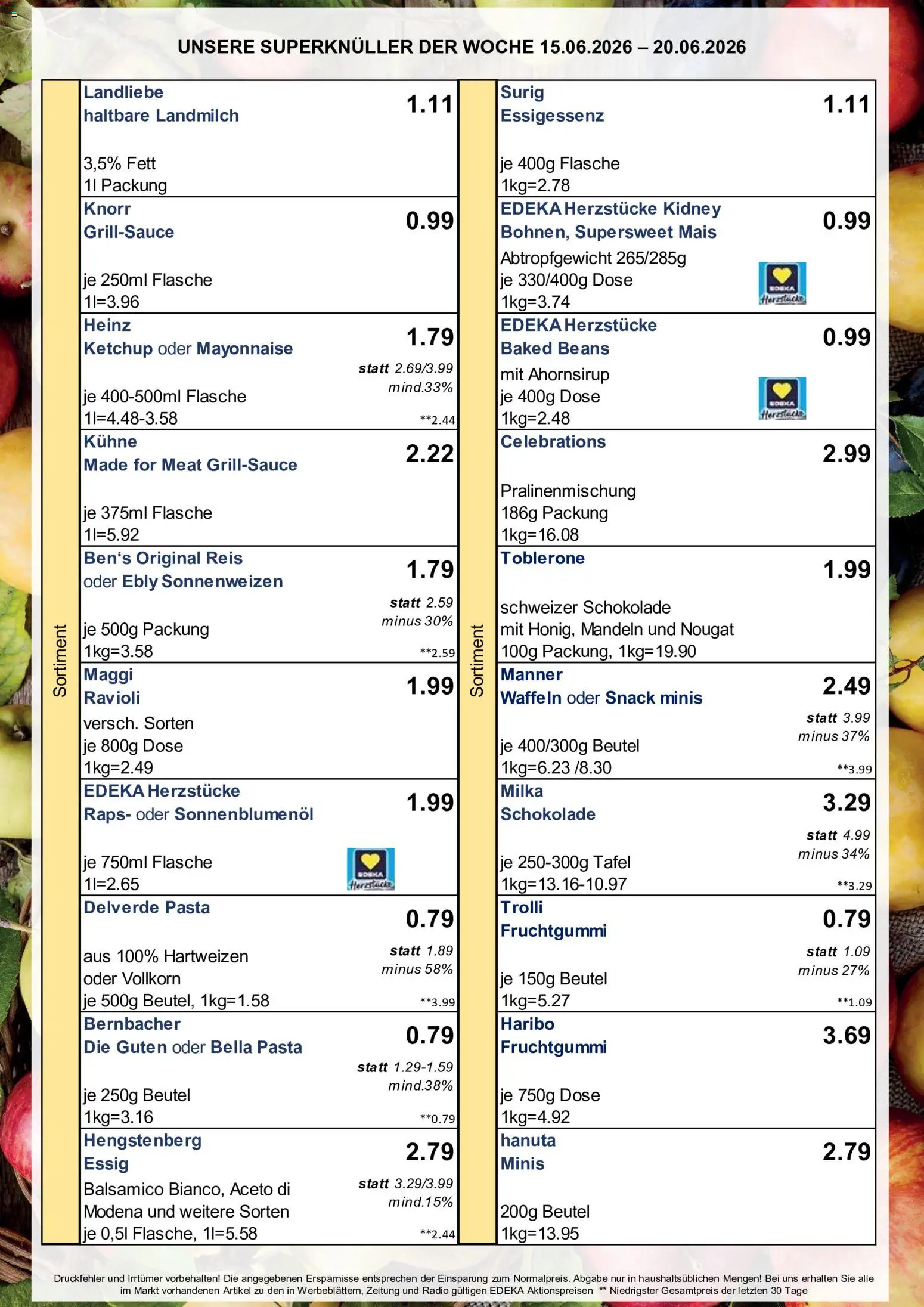 Simmel Bayern – gültig ab 15.06.2026 | Seite: 2 | Produkte: Mandeln, Knorr, Waffeln, Pasta