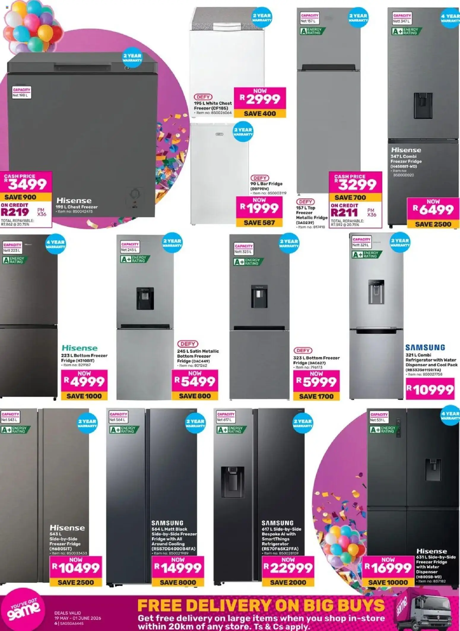 Game - 56 Years In The Game valid from 19.05.2026 | Page: 6 | Products: Water, Freezer, Fridge, Game