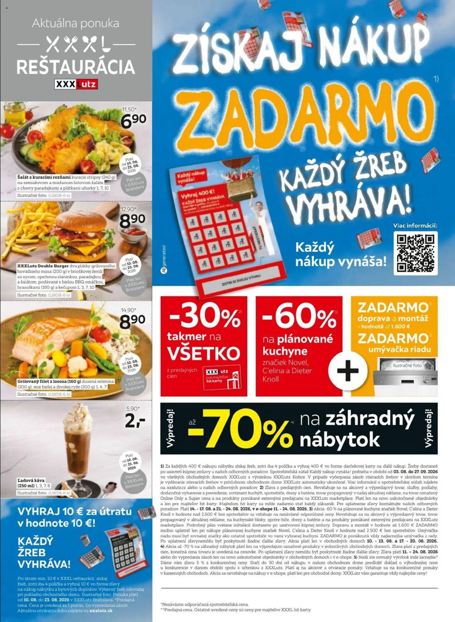 Nové XXXLutz akcie – leták je platný od 10.08.2026 | Strana: 2 | Produkty: Nábytok, Drezy, Záhradný nábytok, Umývačka riadu