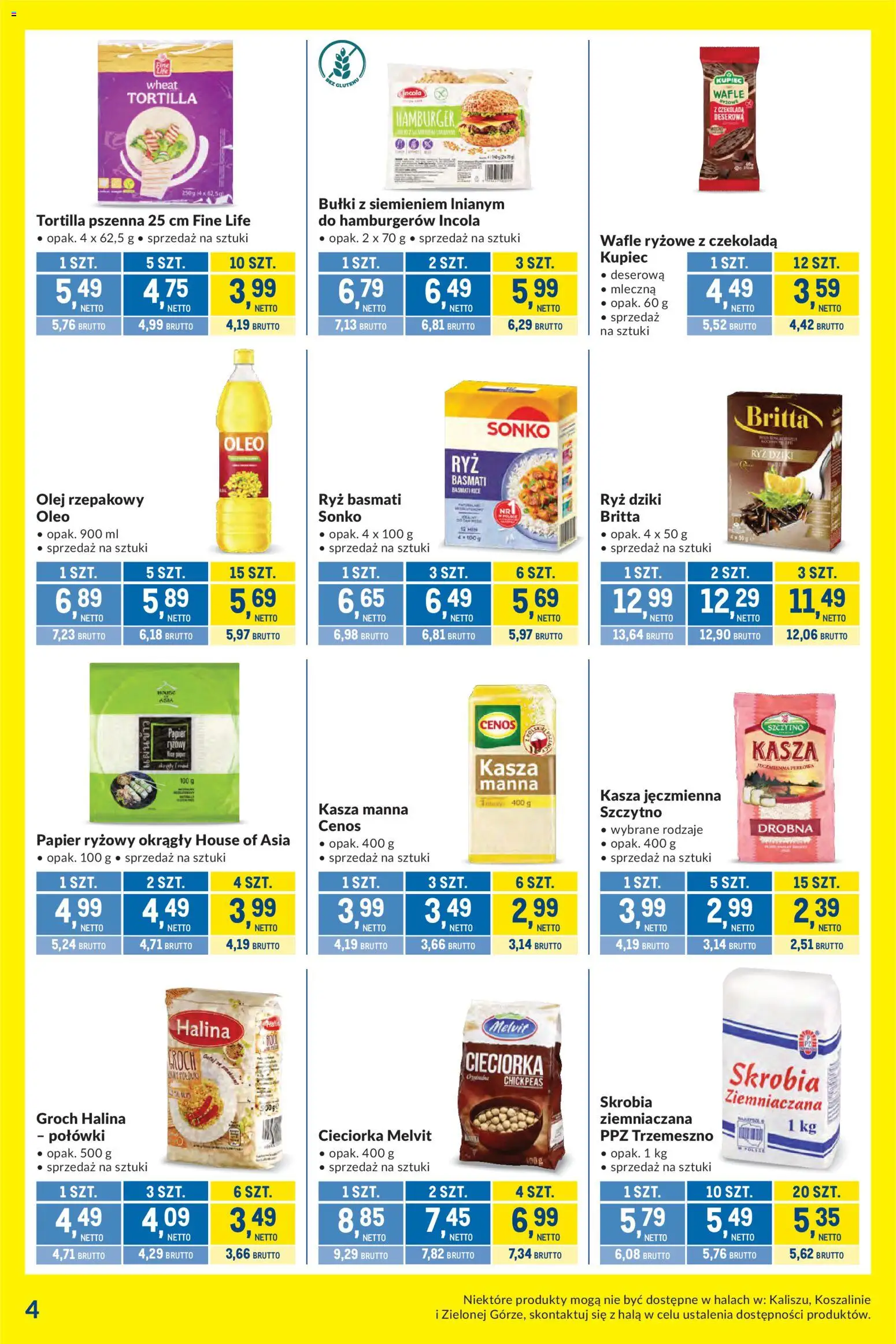 Makro gazetka - Kupujesz więcej płacisz mniej od 07.07.2026 | Strona: 4 | Produkty: Hamburger, Tortilla, Olej, Ryż basmati
