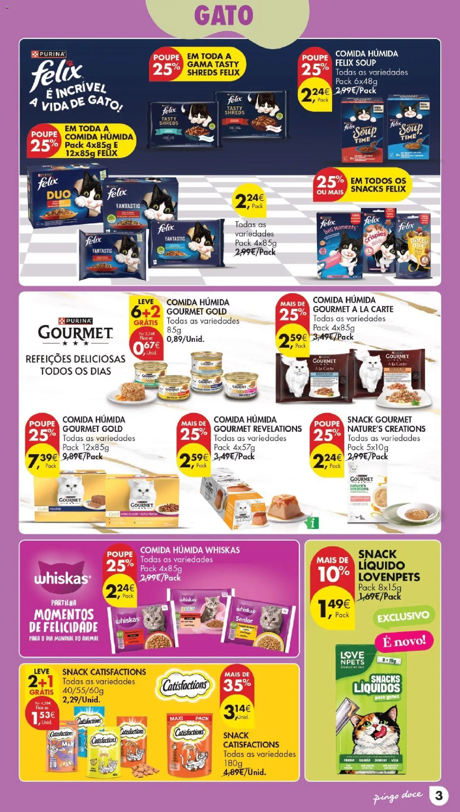 Pingo Doce folheto Especial Petfood │ válido de 29/09/2026 | Página: 3 | Produtos: Frango, Salmão, Snacks