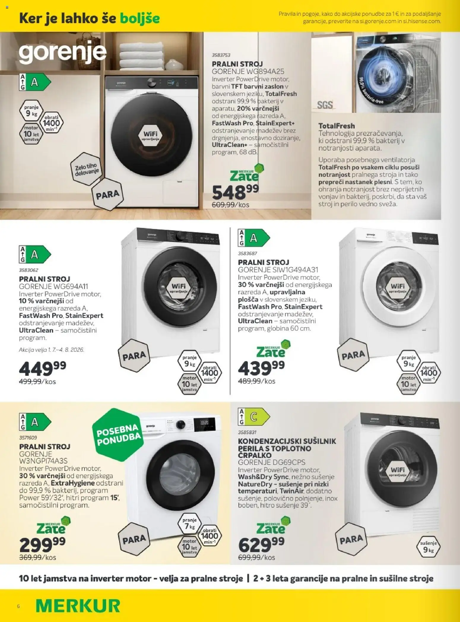 Novi Merkur katalog ponudbe – veljaven od 17.06.2026 | Stran: 6 | Izdelki: Pralni stroj