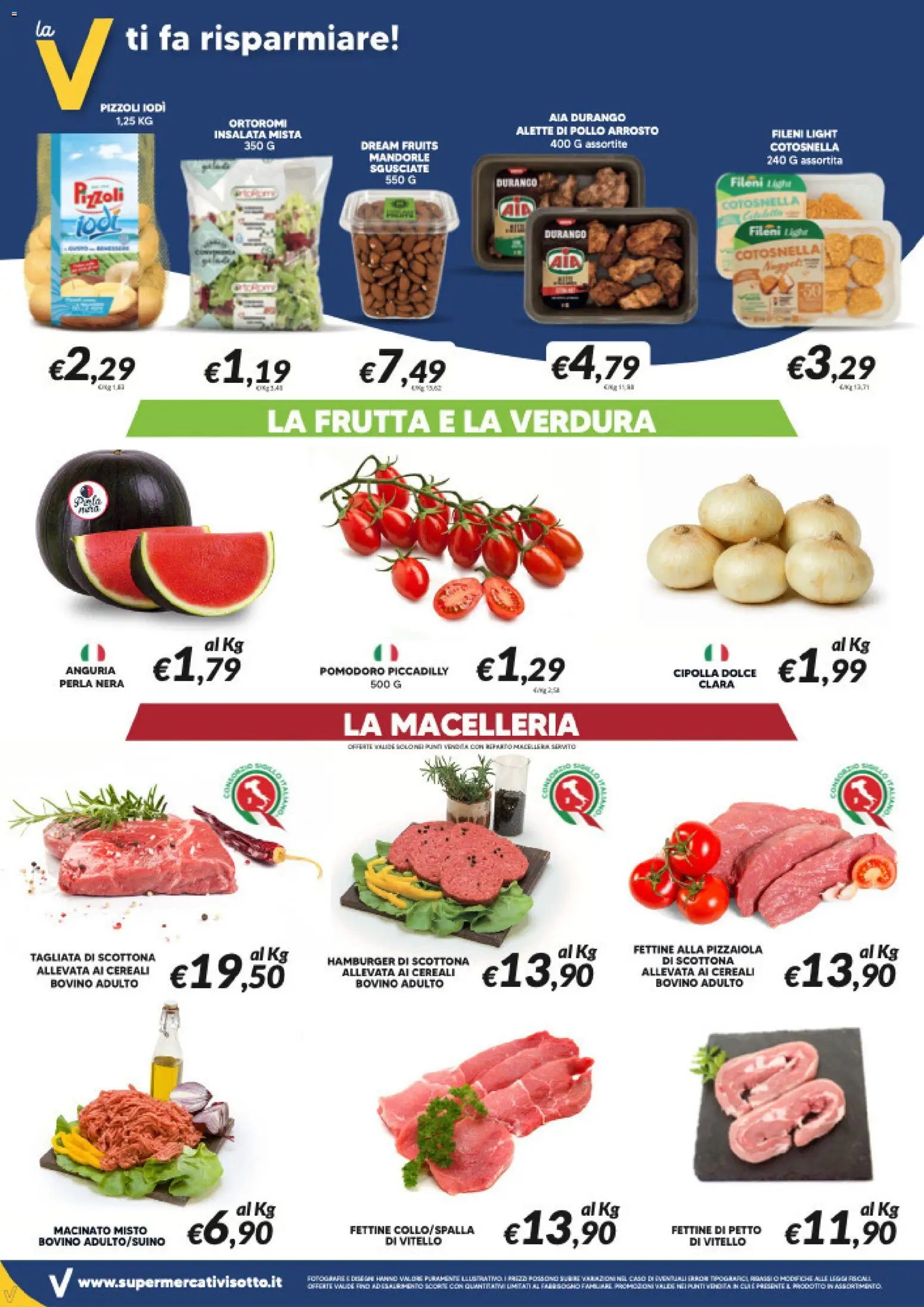 Volantino Visotto del 17.06.2026 | Pagina: 2 | Prodotti: Bovino, Arrosto, Pomodoro, Macinato
