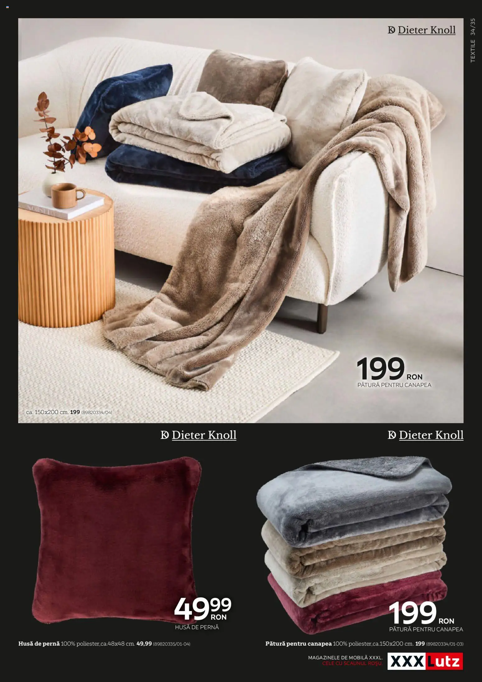 Noul catalog XXXLutz – valabil de la 14.05.2026 | Pagină: 35 | Produse: Pernă, Pătură, Canapea