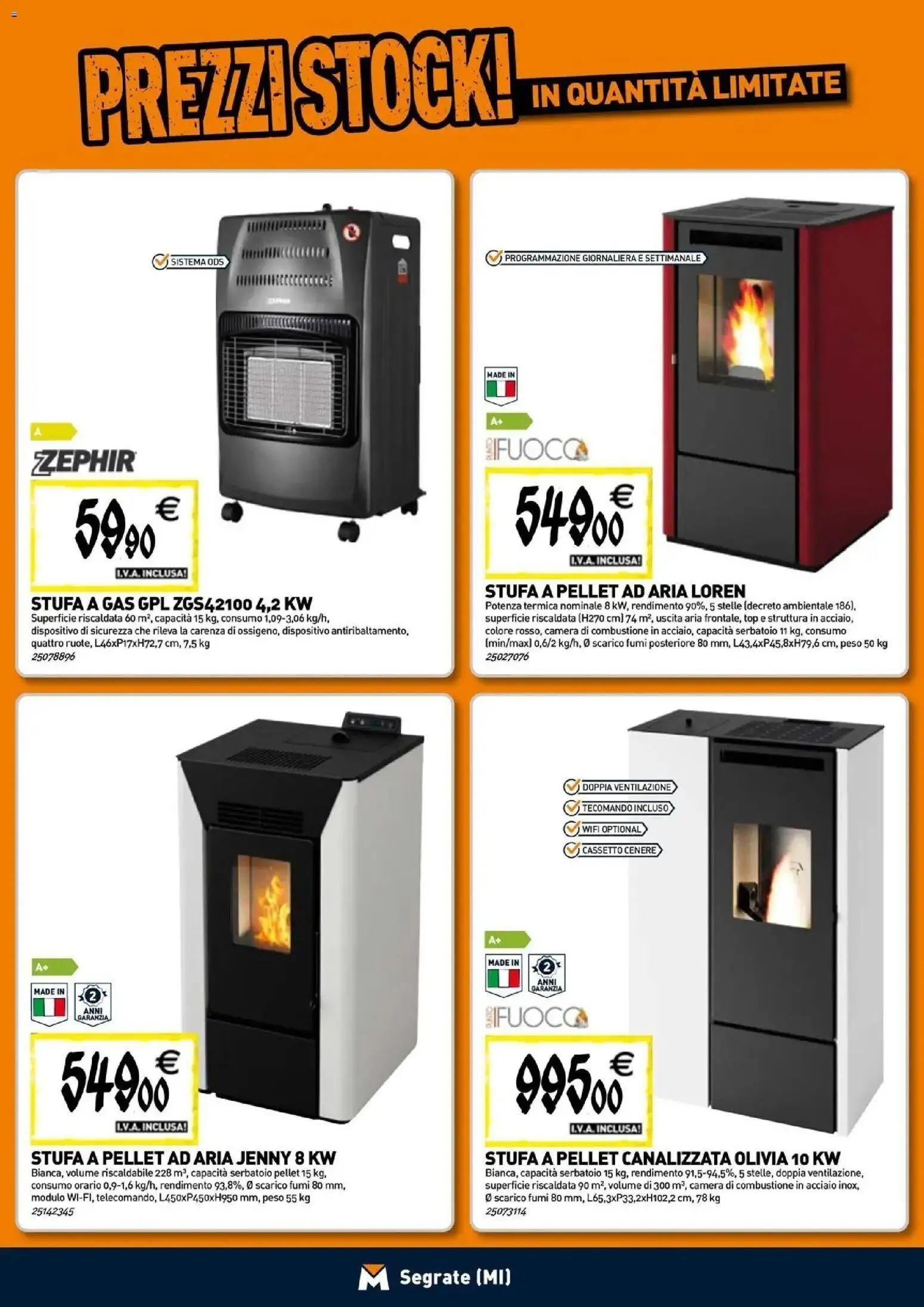 Nuovo TECNOMAT - Straordinari prezzi stock! dal 24/09/2026 > offerte anteprima 🛍️ | Pagina: 8 | Prodotti: Pellet, Stufa a pellet, Stufa, Top