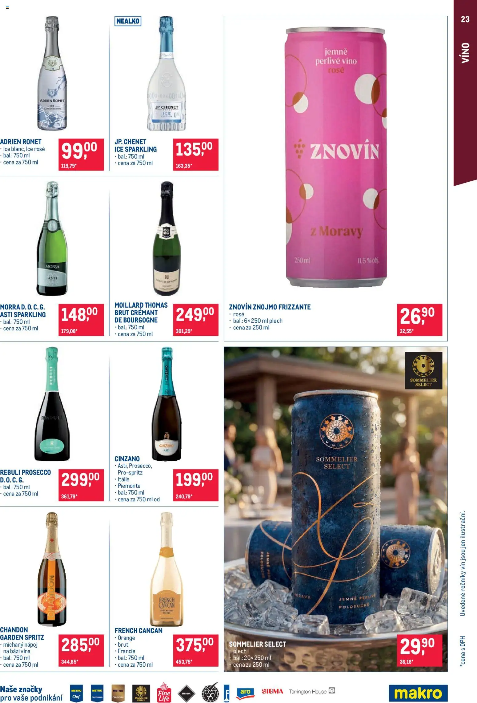 Makro leták - Pro milovníky jídla od 12.08.2026 | Strana: 23 | Produkty: Prosecco, Víno, Frizzante, Spritz