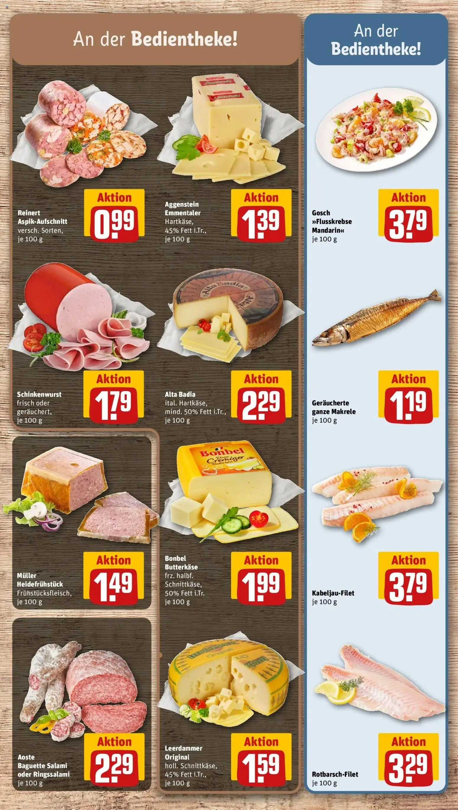 REWE Prospekt ab 12.10.2026 zum Blättern » Angebote | Seite: 7 | Produkte: Baguette, Leerdammer, Salami, Makrele