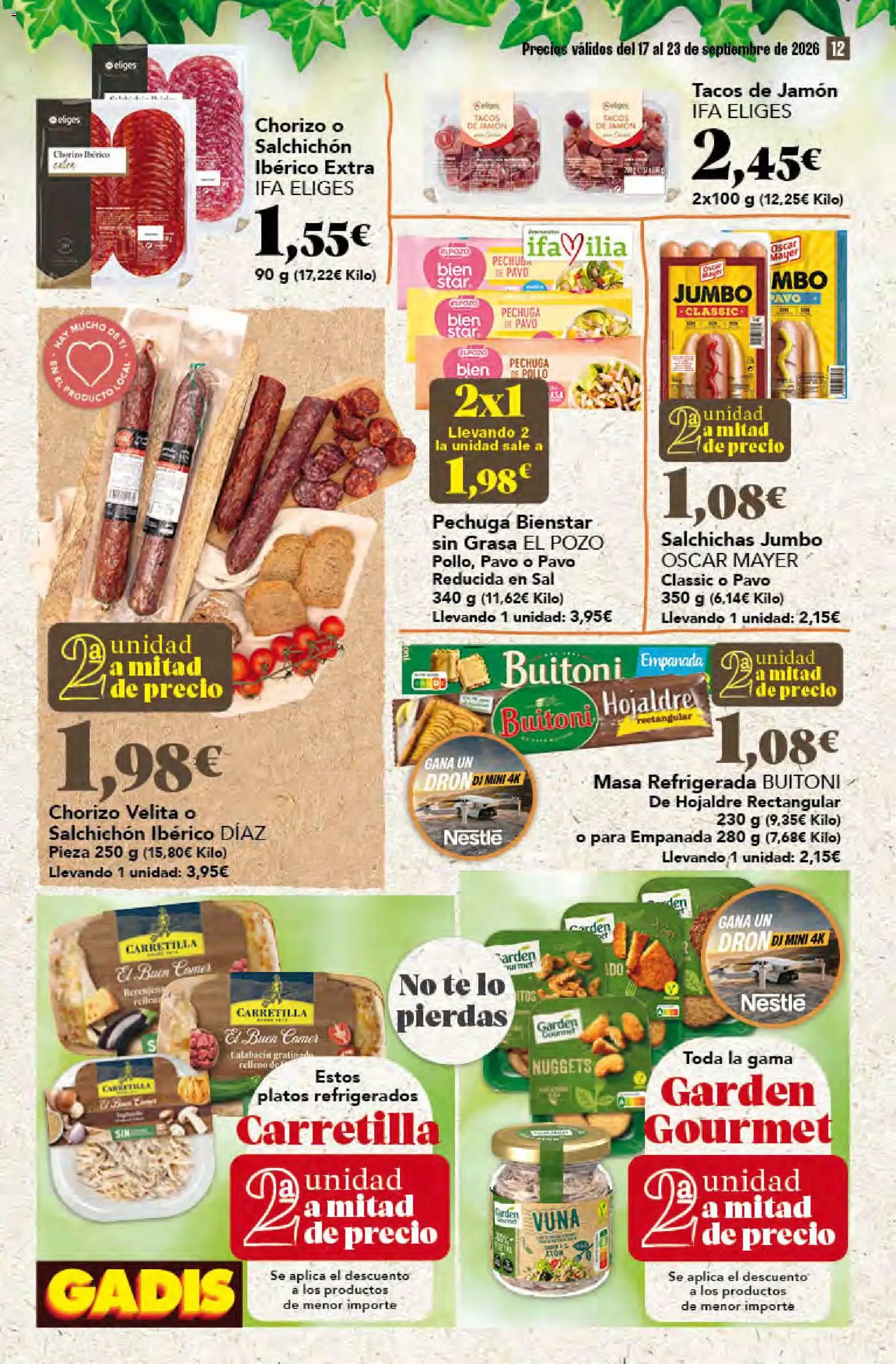 Gadis folleto │ válido desde el 17/09/2026 | Página: 12 | Productos: Tacos, Té, Sal, Pollo