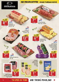 Konzum Katalog - Pregled kataloga iz trgovine Konzum, vrijedi od 26.08.2026 | Stranica: 18 | Proizvodi: Sir, Šunka, Kobasica, Pileća prsa
