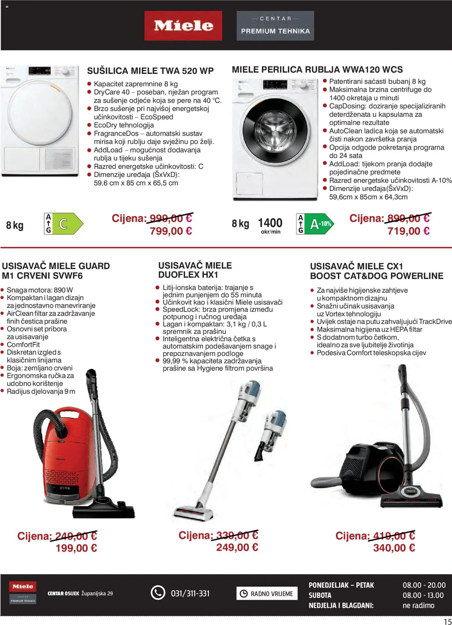 Centar Tehnike katalog | vrijedi od 06.07.2026 | Stranica: 15 | Proizvodi: Usisavač, Četka, Perilica rublja, Sušilica