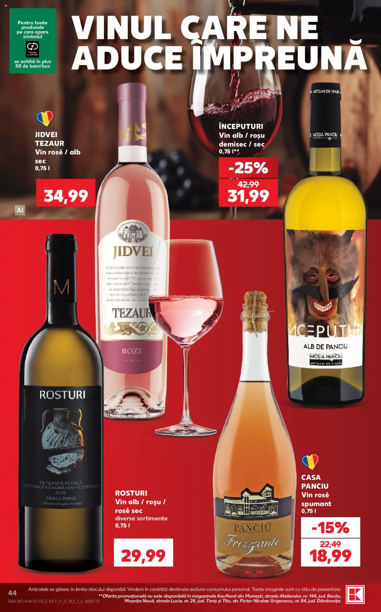 Kaufland RO akciós ujság - amely érvényes a következő dátumtól: 2026.07.29. | Oldal: 44