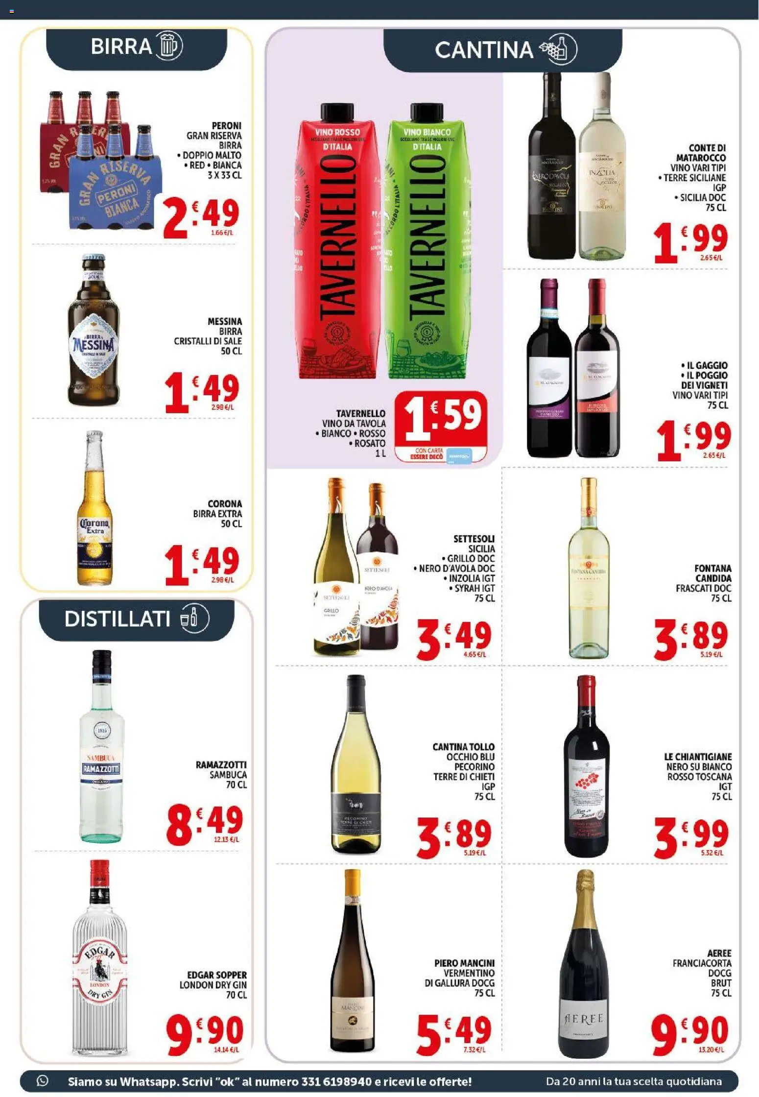 Volantino Decò del 29.05.2026 | Pagina: 17 | Prodotti: Birra, Gin, Birra messina, Pecorino
