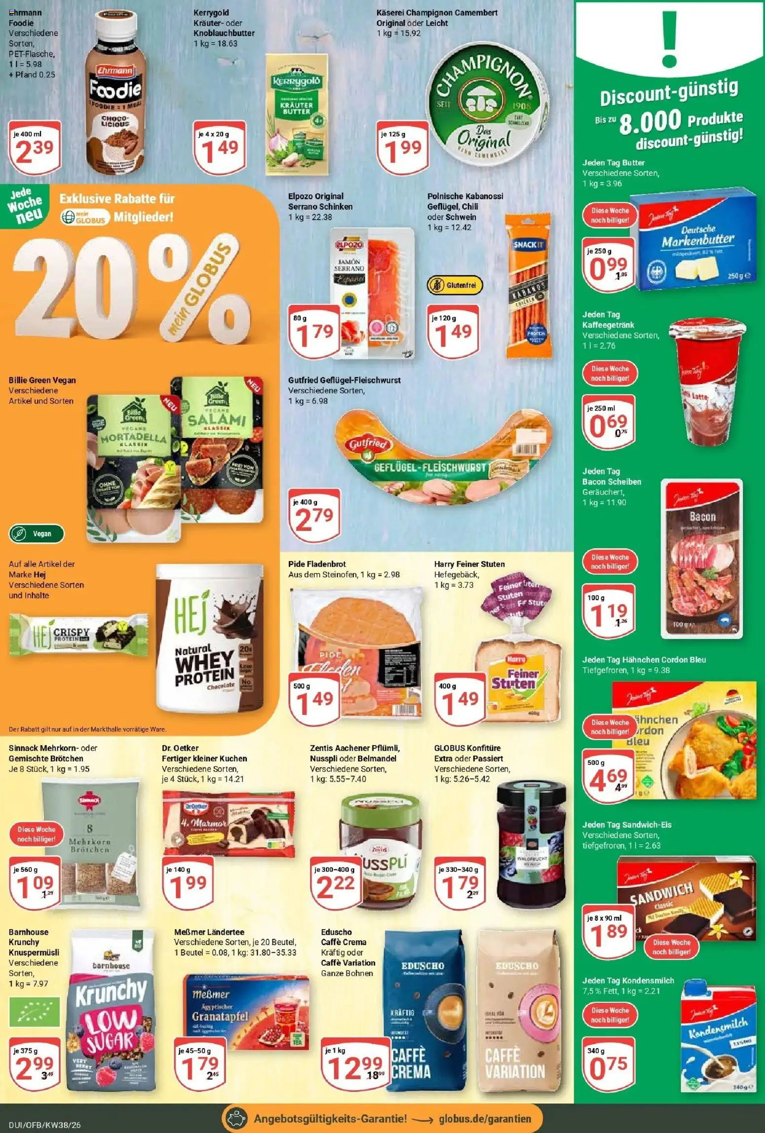 Globus Prospekt Duisburg (ab 14.09.2026) » Angebote online | Seite: 15 | Produkte: Granatapfel, Butter, Chili, Serrano schinken