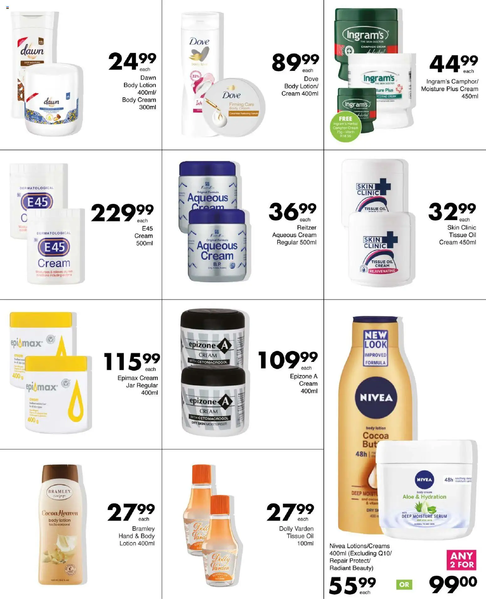 New Save catalogue – valid from 13/08/2026 | Page: 64 | Products: Oil, Cream cream, Body cream, Lotion