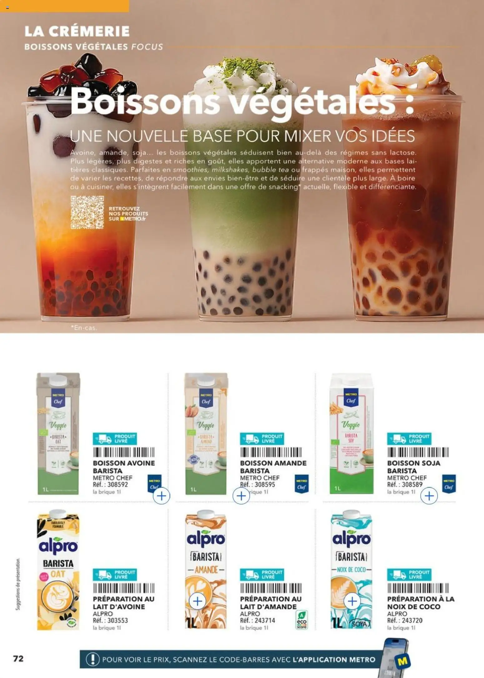 {H1} | Page: 72 | Produits: Amande, Lait d'amande, Base, Lait