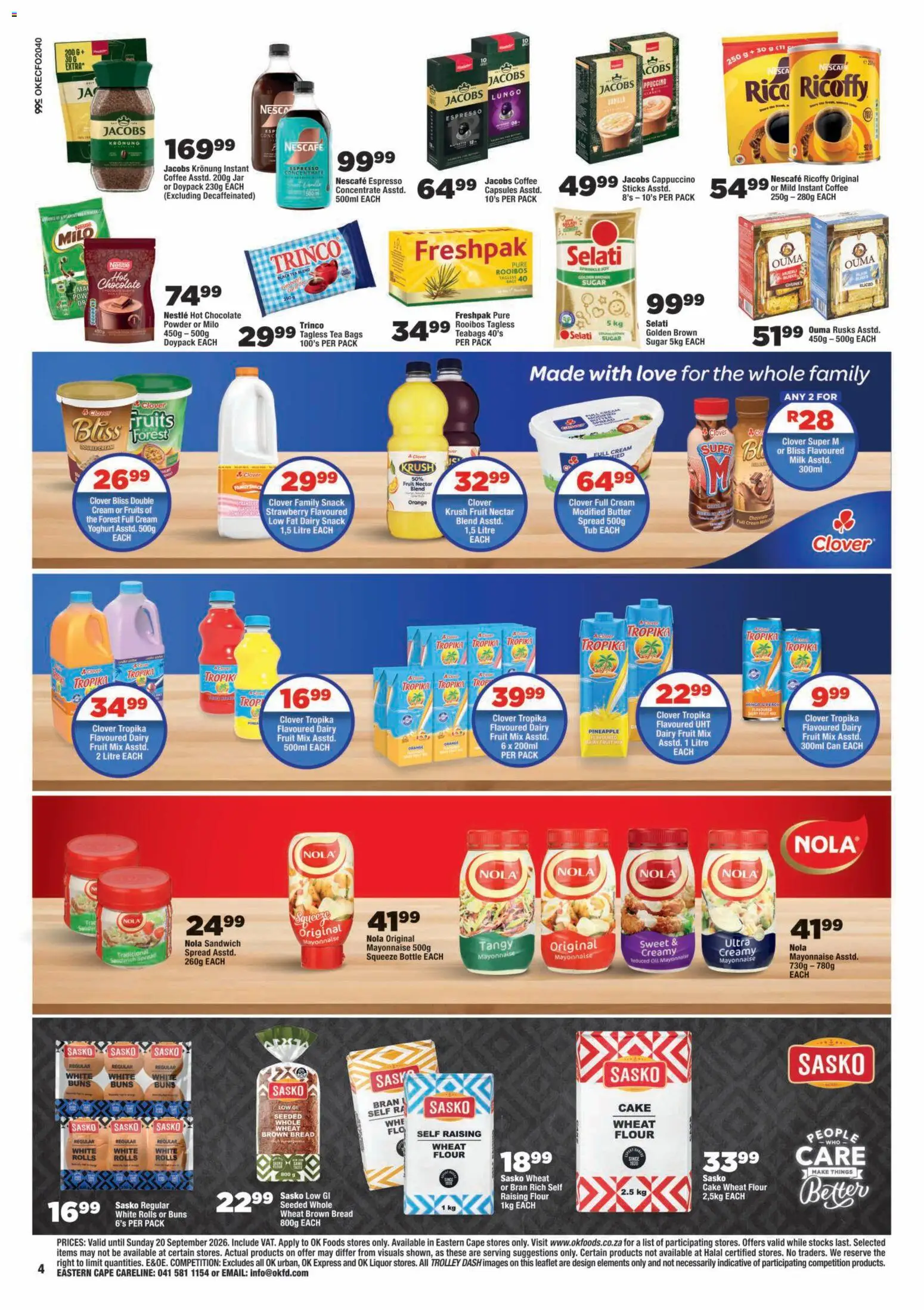 New OK Foods catalogue – valid from 09/09/2026 | Page: 4 | Products: Spread, Coffee, Chocolate, Fruit