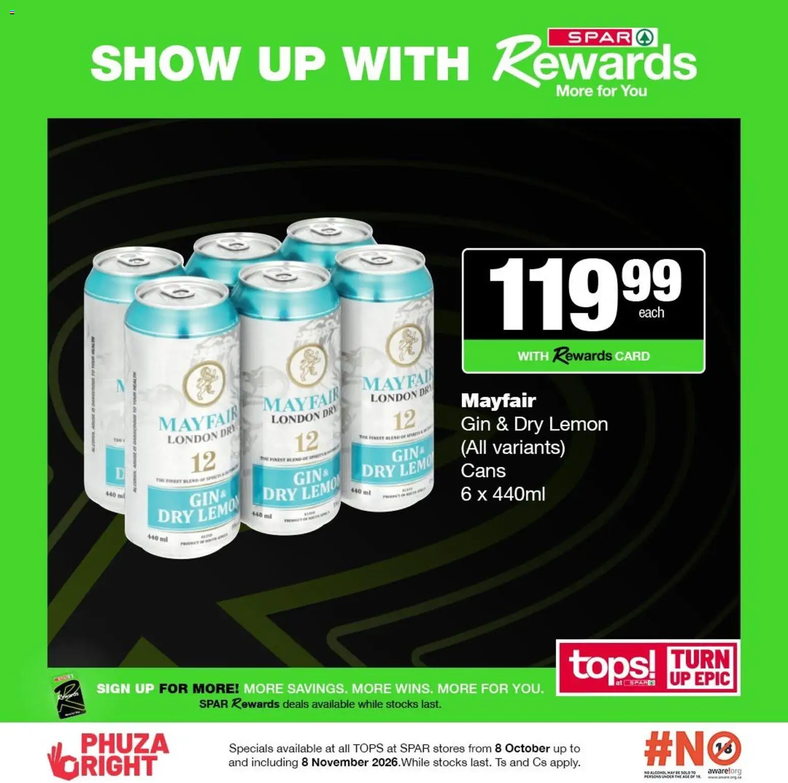 New Tops at Spar catalogue – valid from 08/10/2026 | Page: 5 | Products: Alcohol, Gin, Lemon
