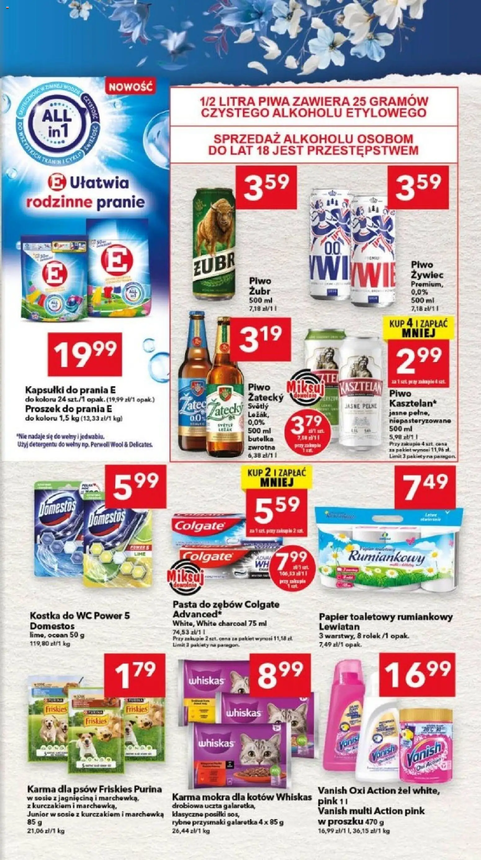 Lewiatan gazetka - Legnica od 02.07.2026 | Strona: 7 | Produkty: Galaretka, Piwo, Pasta do zębów, Karma dla psów