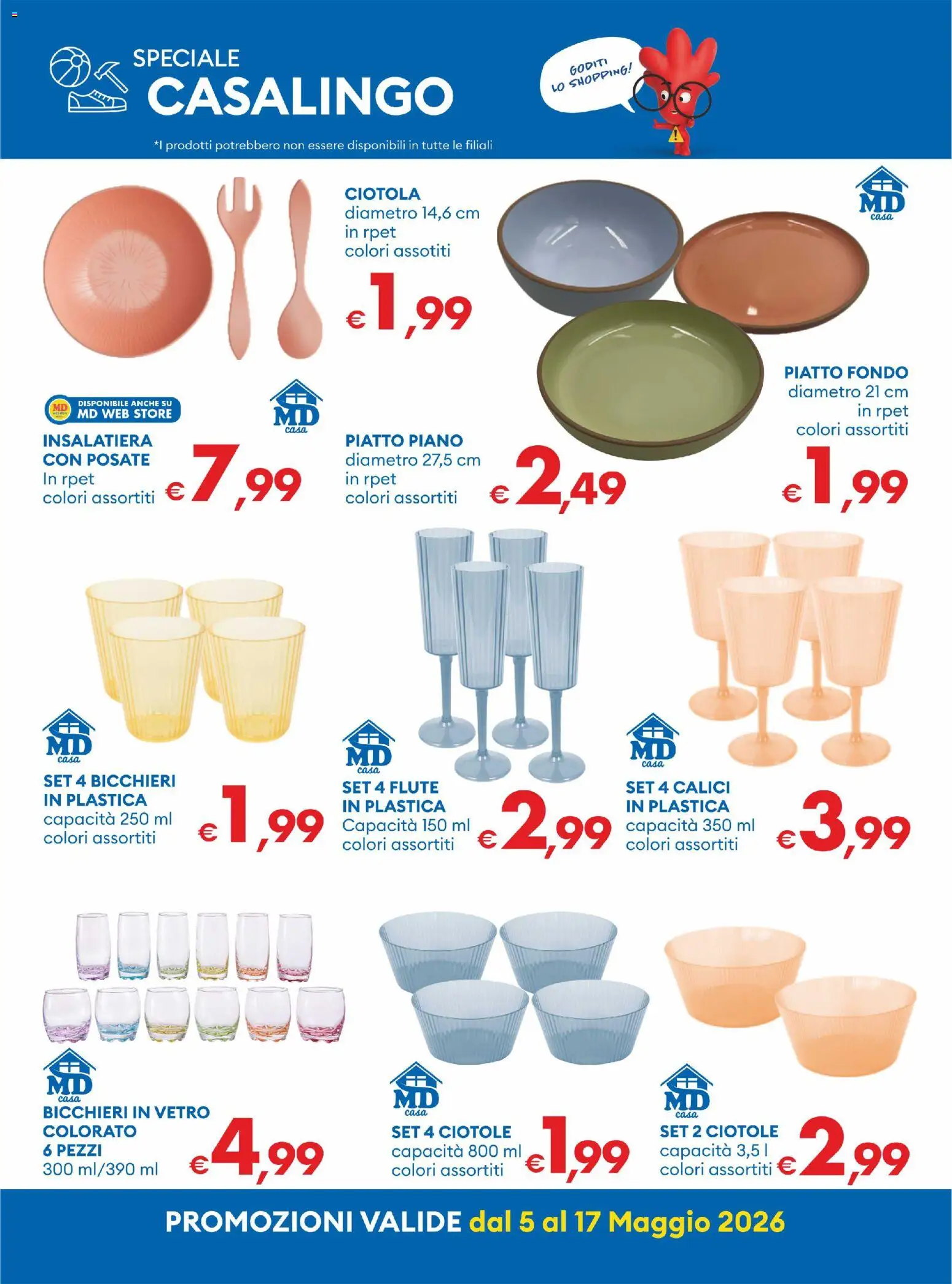 Volantino MD Discount del 05.05.2026 | Pagina: 25 | Prodotti: Posate, Piatto, Ciotola