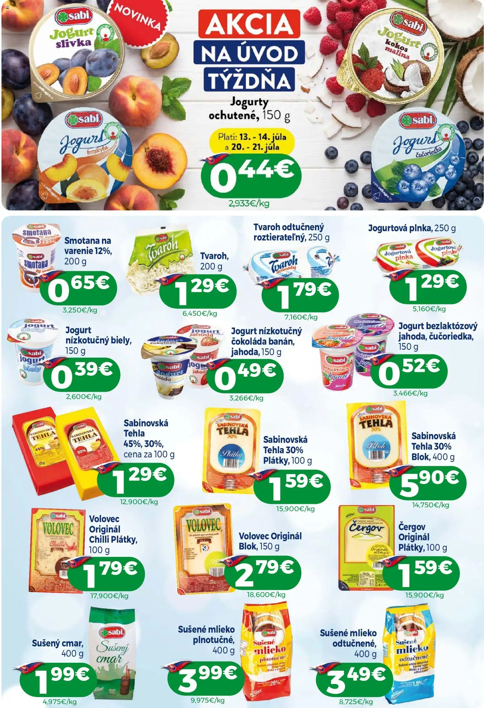 Nové Milk Agro akcie – leták je platný od 08.07.2026 | Strana: 4 | Produkty: Smotana, Chilli, Čokoláda, Sušené mlieko