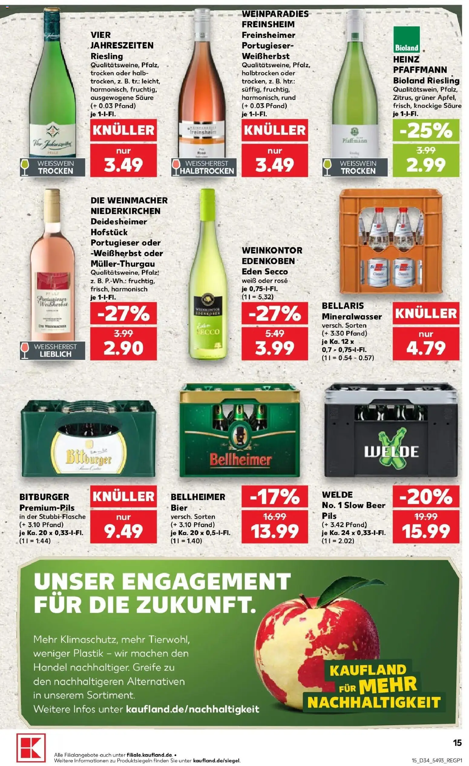 Prospekt Kaufland ab 17.08.2026 » Angebote Online zum Blättern | Seite: 26 | Produkte: Bitburger, Bier, Weißwein, Mineralwasser