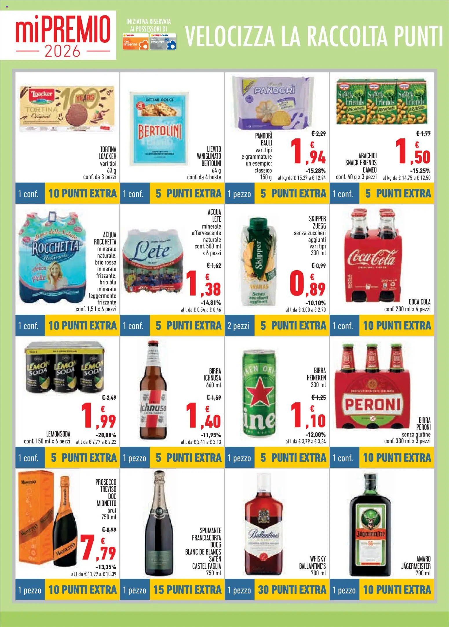 Volantino Conad del 23.04.2026 | Pagina: 14 | Prodotti: Acqua Lete, Whisky, Heineken, Coca Cola