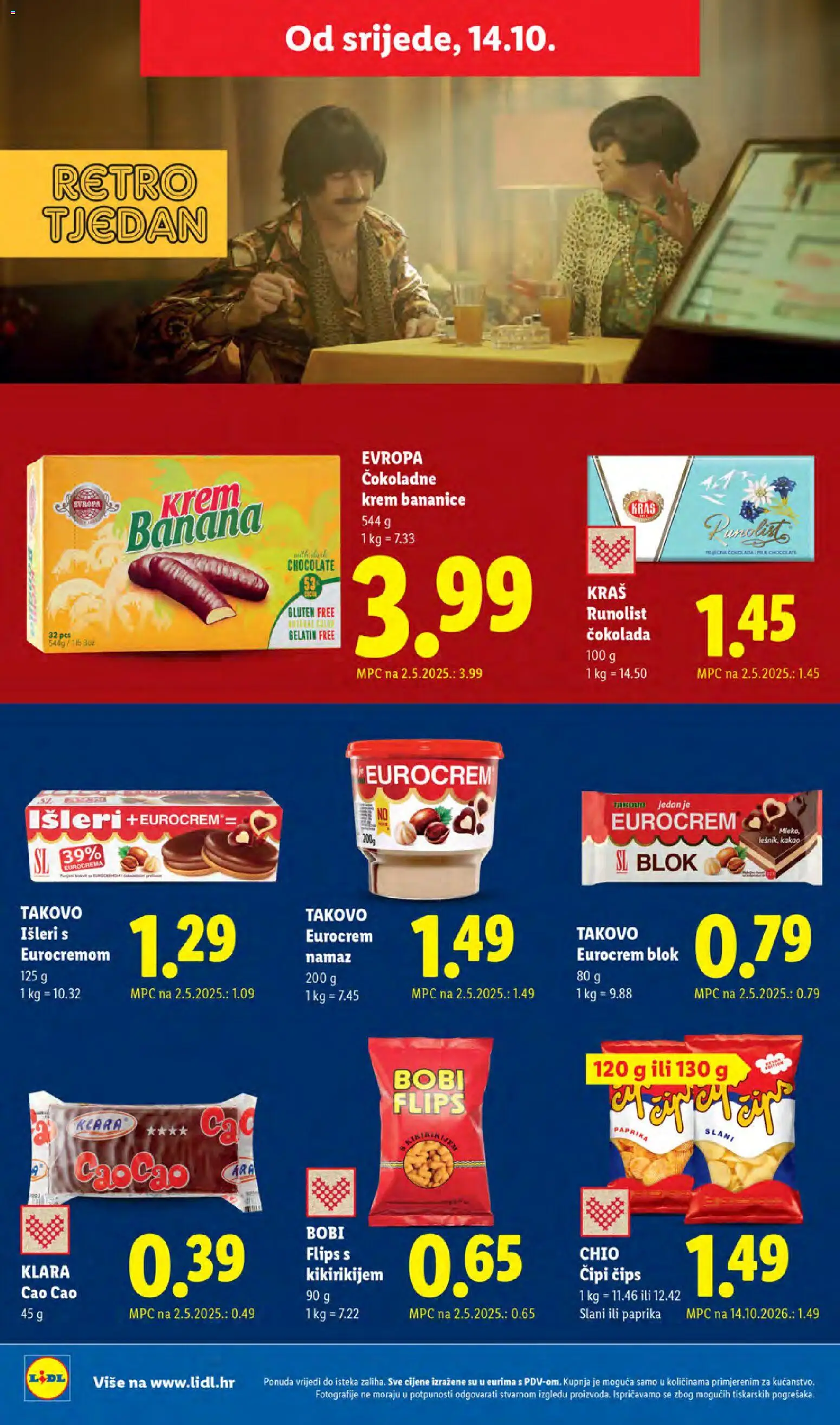 Lidl katalog | vrijedi od 12.10.2026 | Stranica: 62 | Proizvodi: Chips, Čokolada, Čips, Bobi