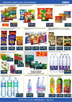 Kubas leidinys galioja nuo 2026.09.01 | Puslapis: 8 | Prekių: Vanduo, Kava, Grietinė, Traškučiai