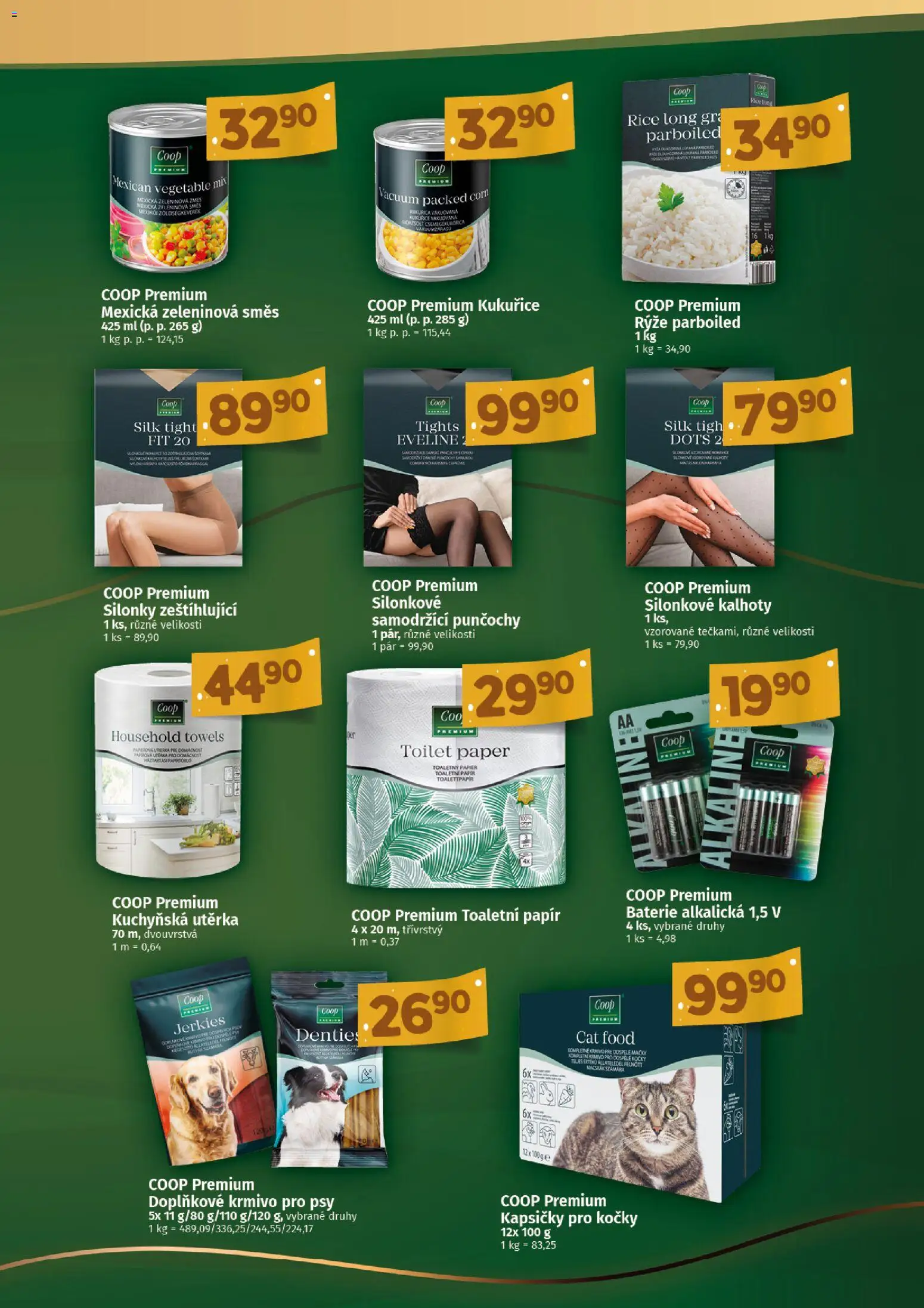 Coop leták - Premium od 09.09.2026 | Strana: 3 | Produkty: Kalhoty, Zeleninová směs, Kapsičky, Utěrka