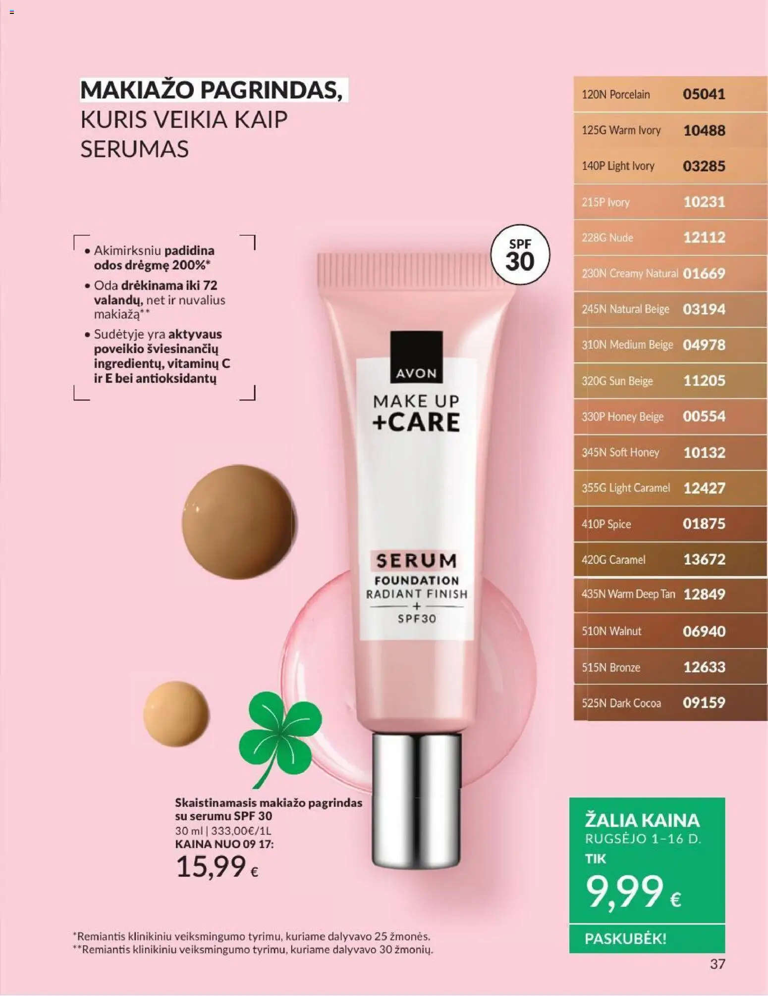 AVON akcijos nuo 2026.09.01 | Puslapis: 37 | Prekių: Makiažo pagrindas