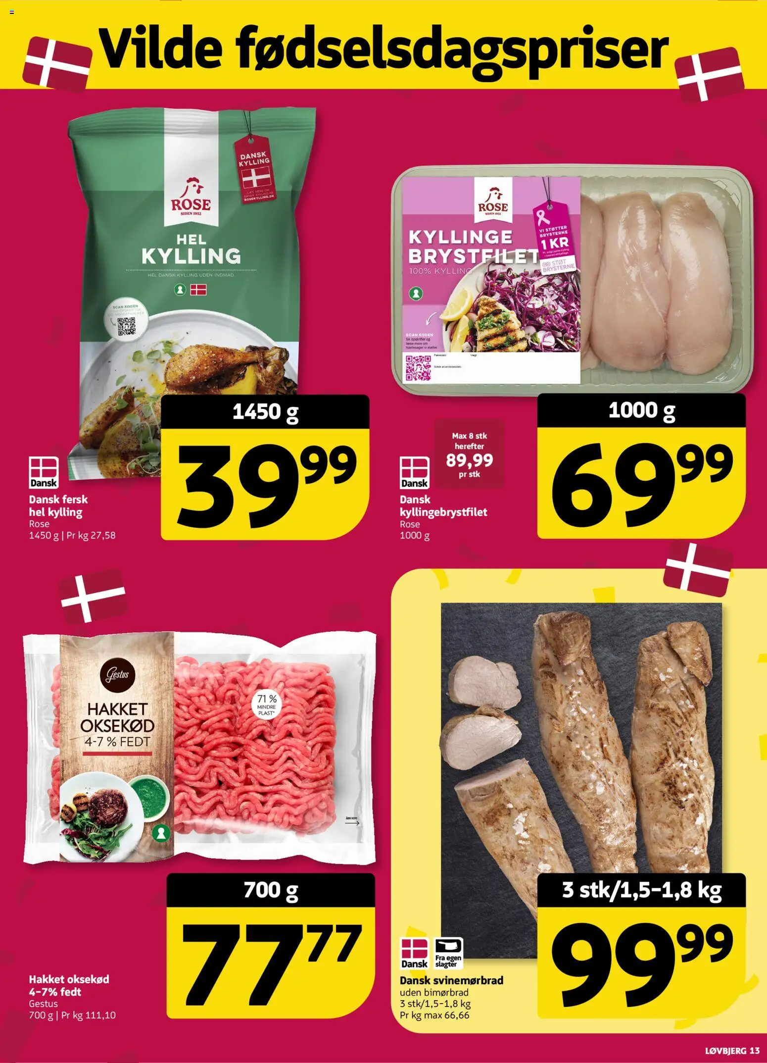 Løvbjerg tilbudsavis – gyldig fra 28/08/2026 | Side: 13 | Produkter: Oksekød