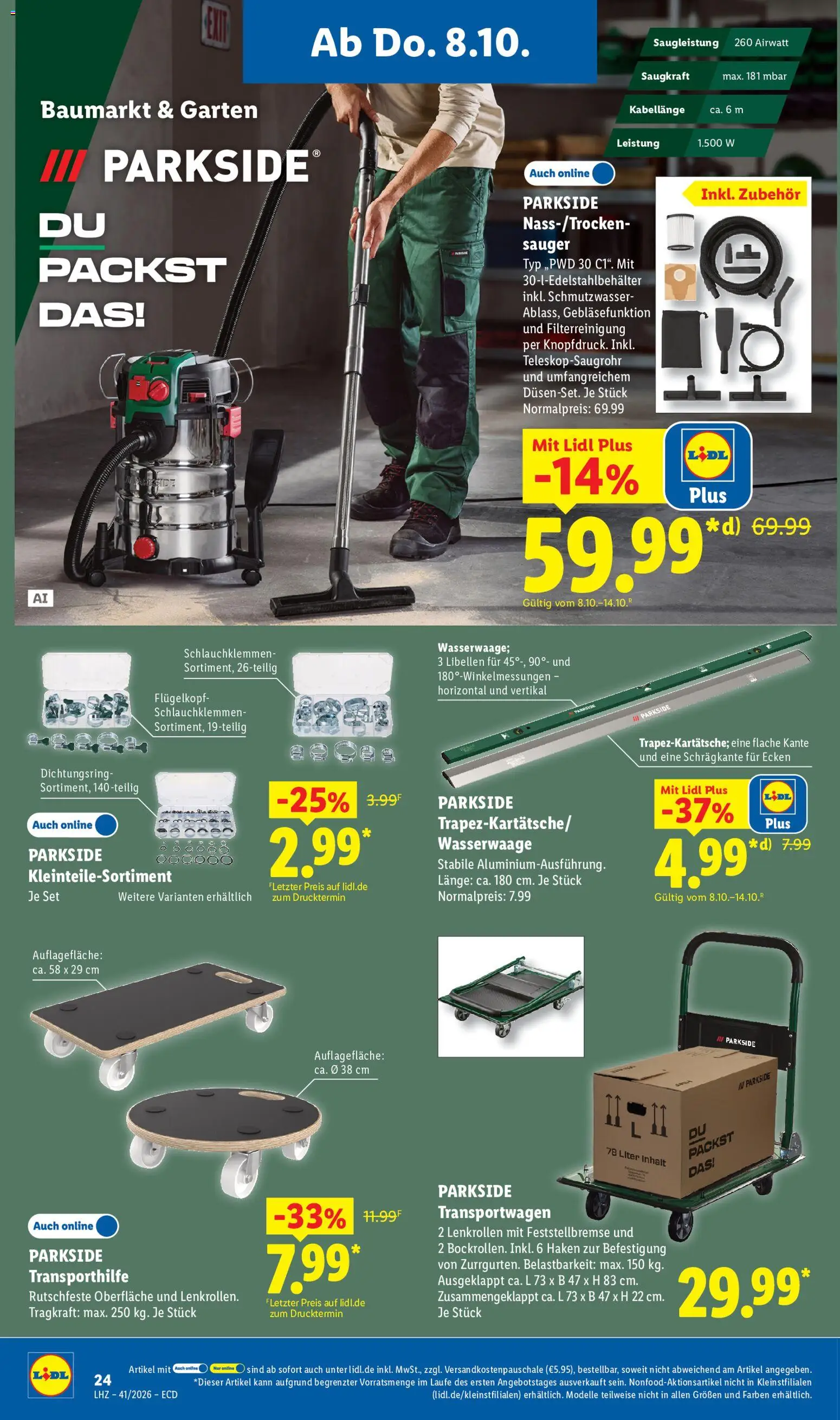Lidl Německo leták od 05.10.2026 | Strana: 18 | Produkty: Parkside