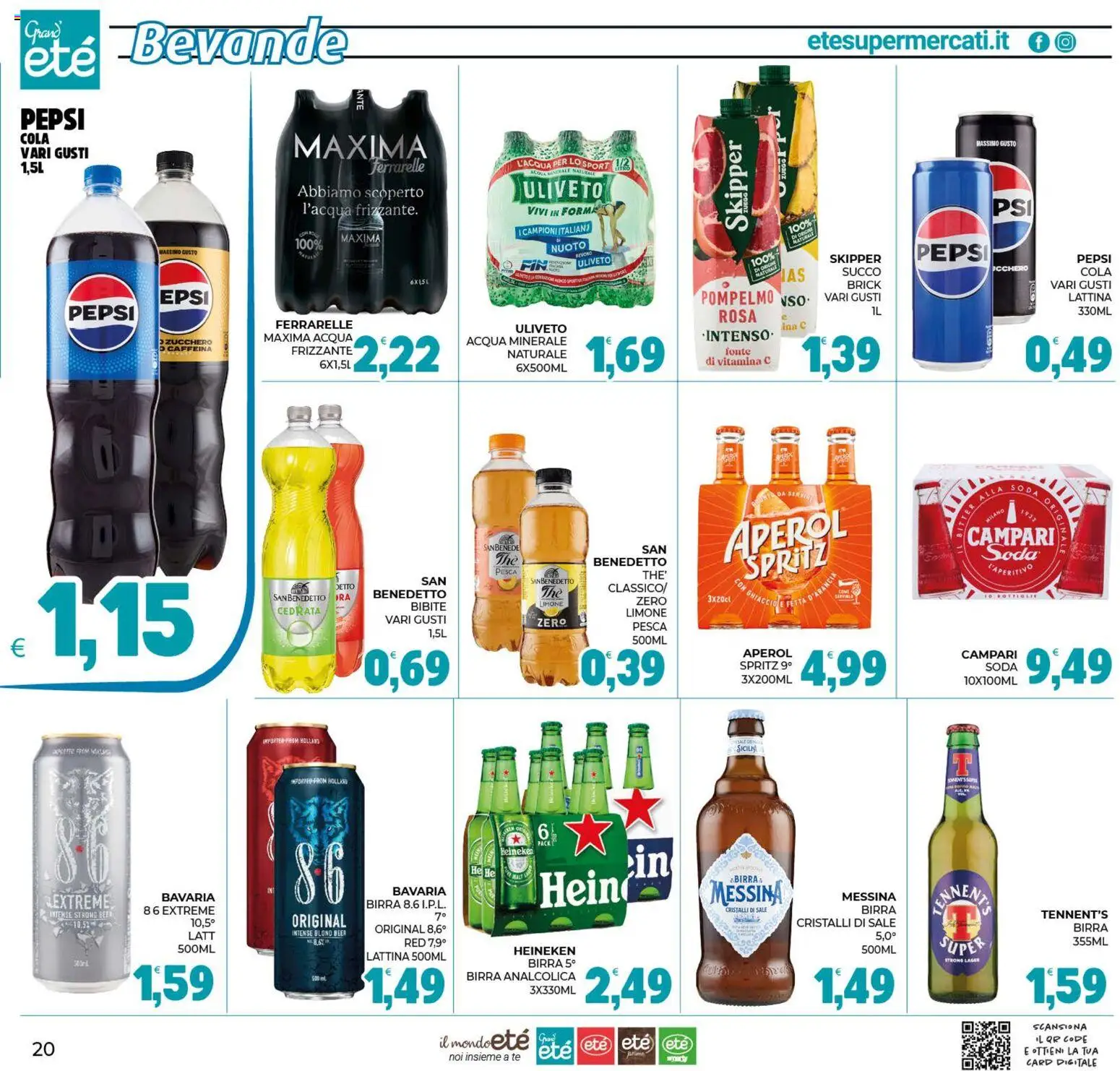 Volantino Eté del 22/09/2026 | Pagina: 20 | Prodotti: Birra, Acqua, Limone, Acqua minerale