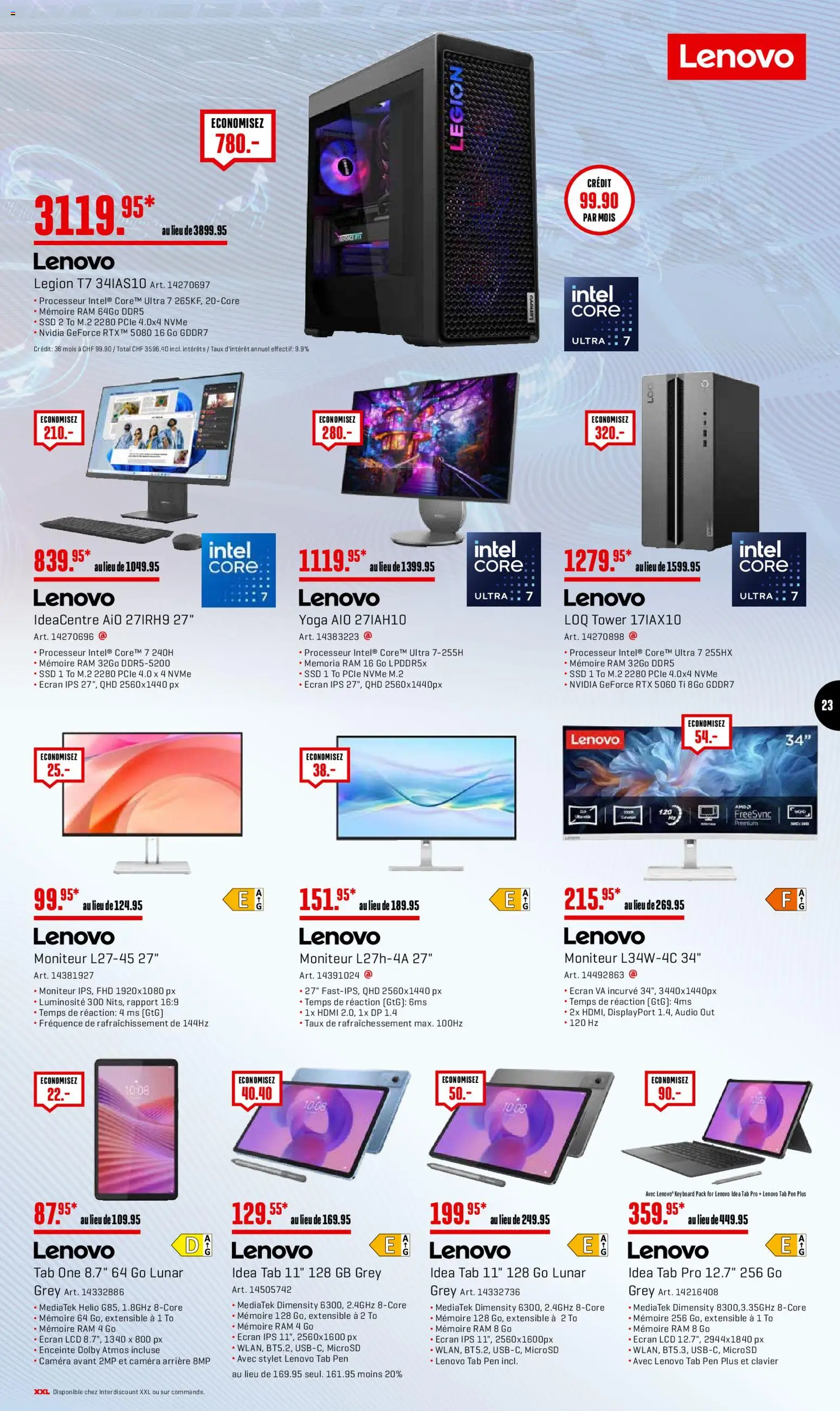 Interdiscount aktionen Offres – gültig ab 07.09.2026 | Seite: 23 | Produkte: Audio, Lenovo