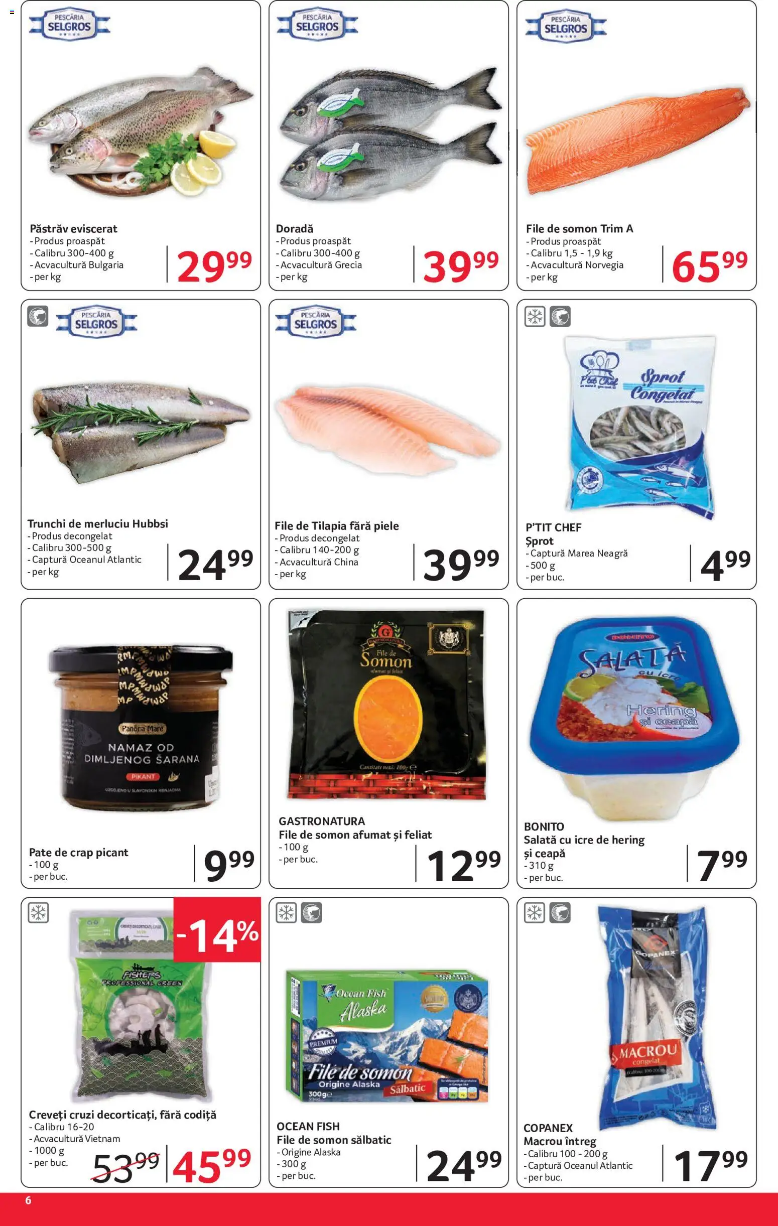 Noul catalog Selgros – valabil de la 29.05.2026 | Pagină: 6 | Produse: Pate, Salată cu icre, Salată, Ceapă
