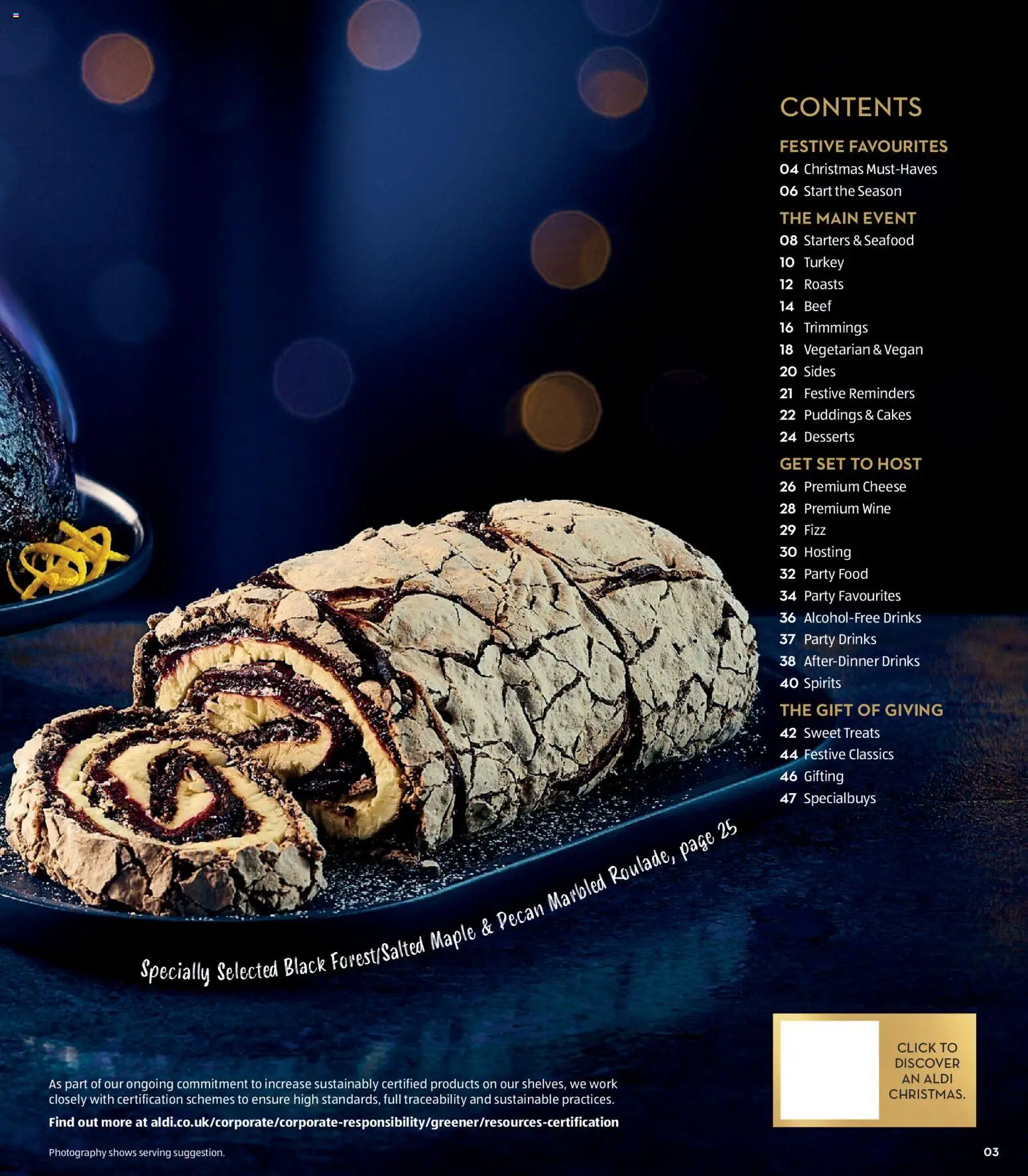 {H1} | Page: 3 | Products: Seafood, Cheese, Drinks, Turkey