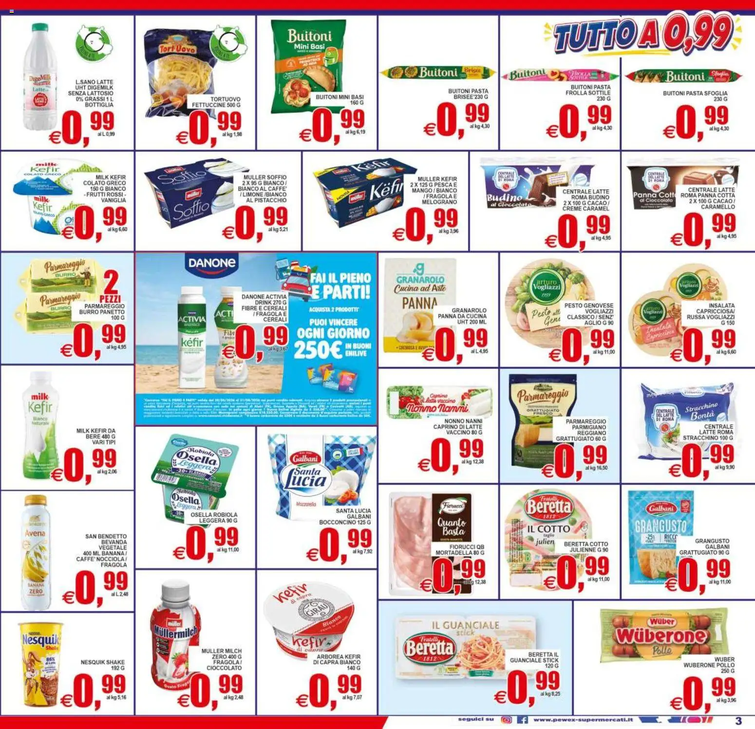 Volantino Pewex del 31/07/2026 | Pagina: 3 | Prodotti: Cereali, Burro, Pasta, Pesca