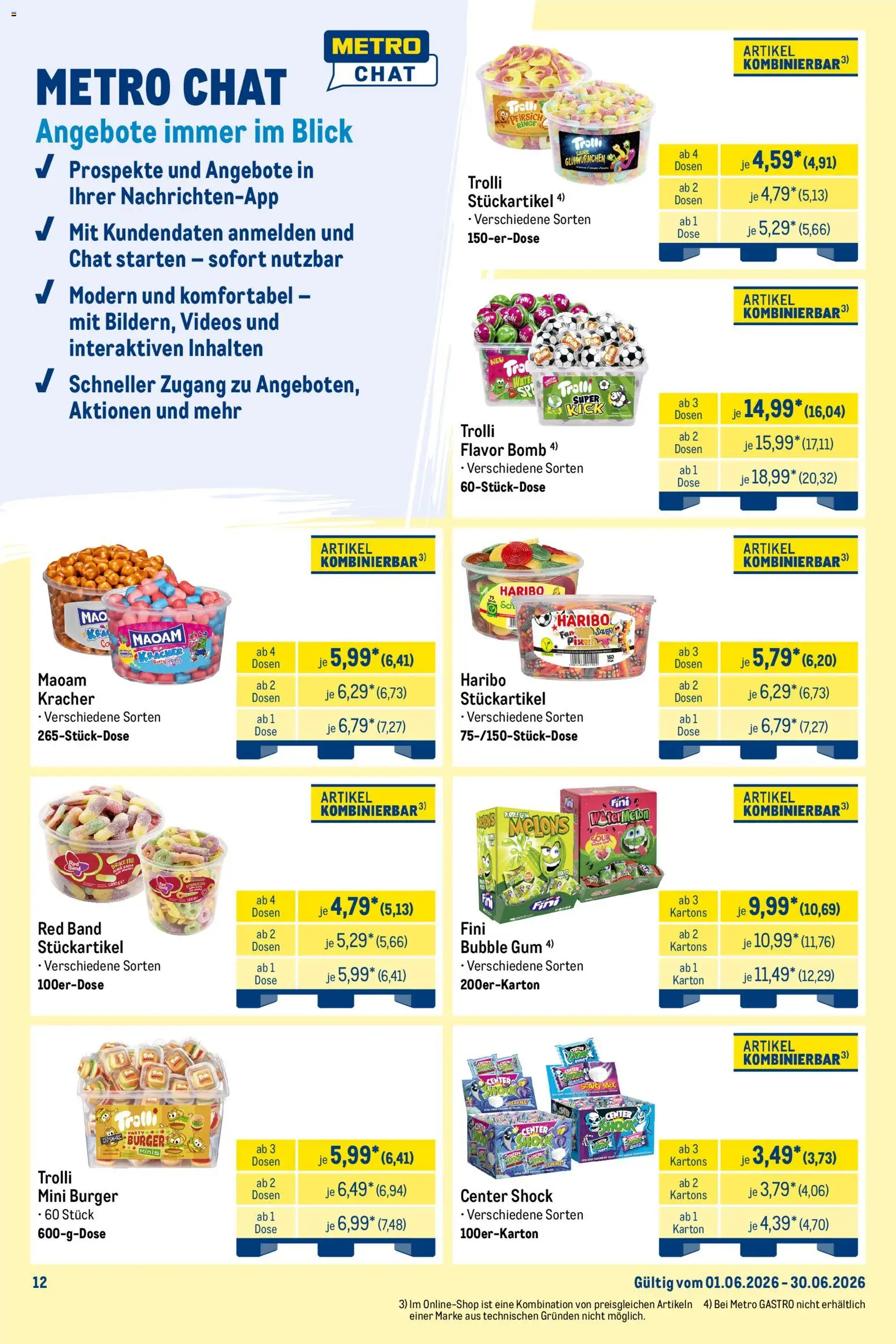 Metro Monats-Mix – gültig ab 01.06.2026 | Seite: 12 | Produkte: Haribo, Burger