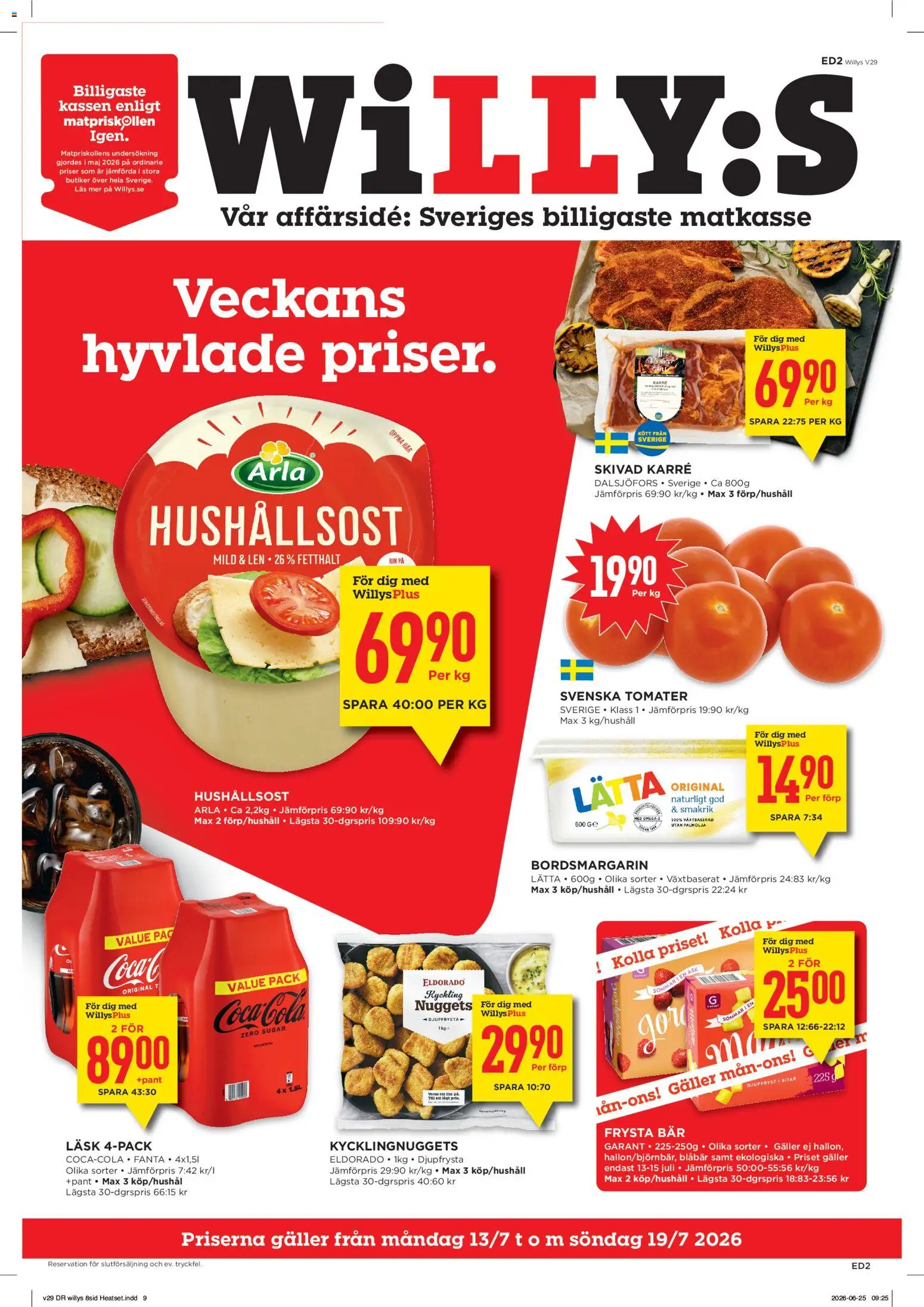 Willys reklamblad aktuell från 13/07/2026 | Sida: 1