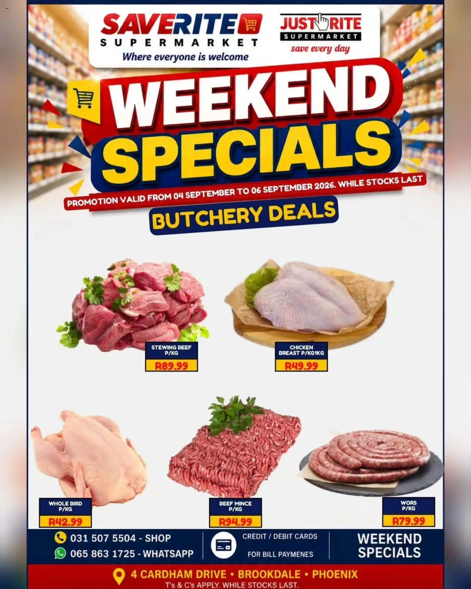 New Saverite catalogue – valid from 04/09/2026 | Page: 3 | Products: Chicken, Beef