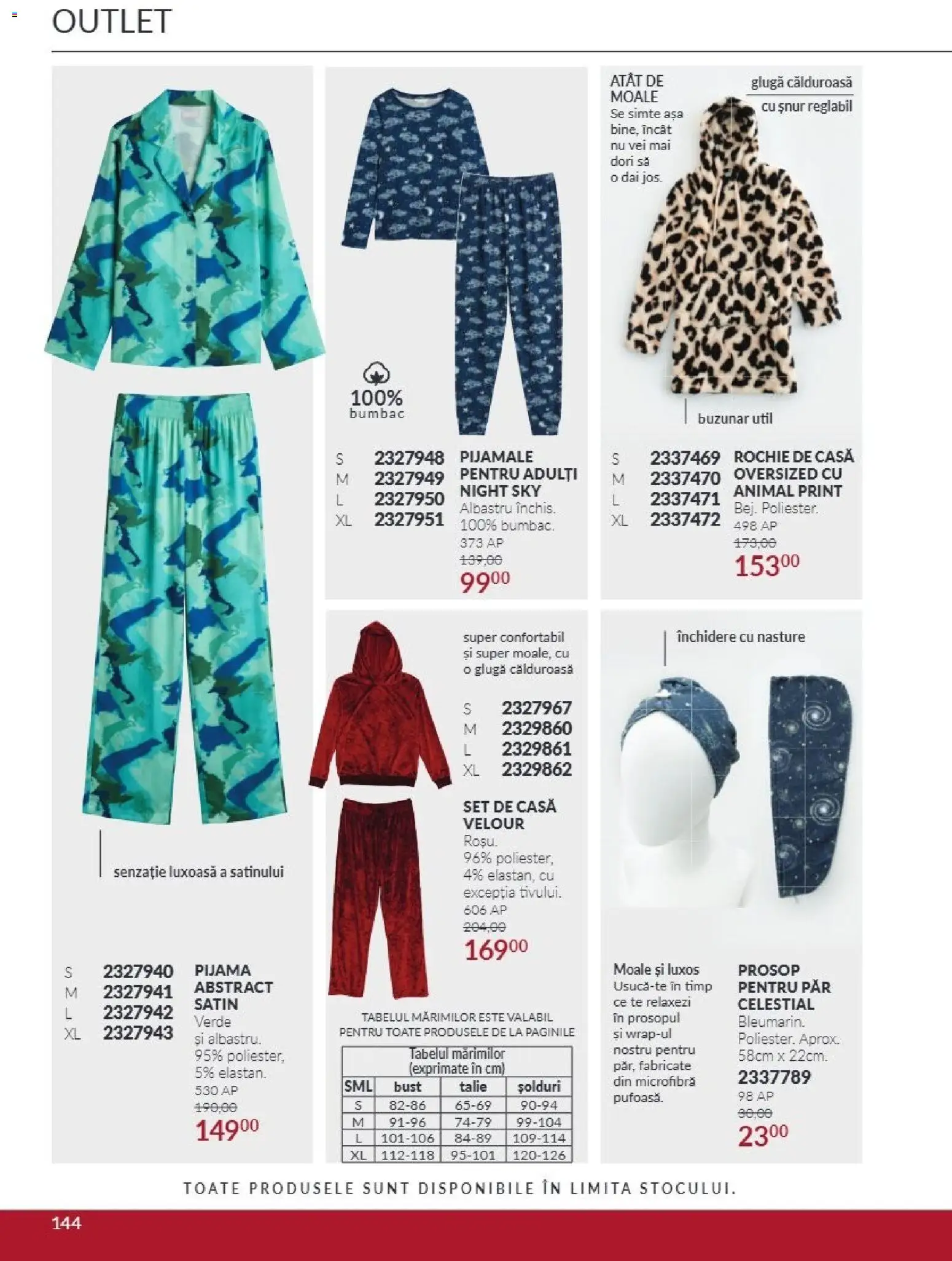 Noul catalog Avon – valabil de la 01.10.2026 | Pagină: 144 | Produse: Rochie, Pijamă, Pijamale
