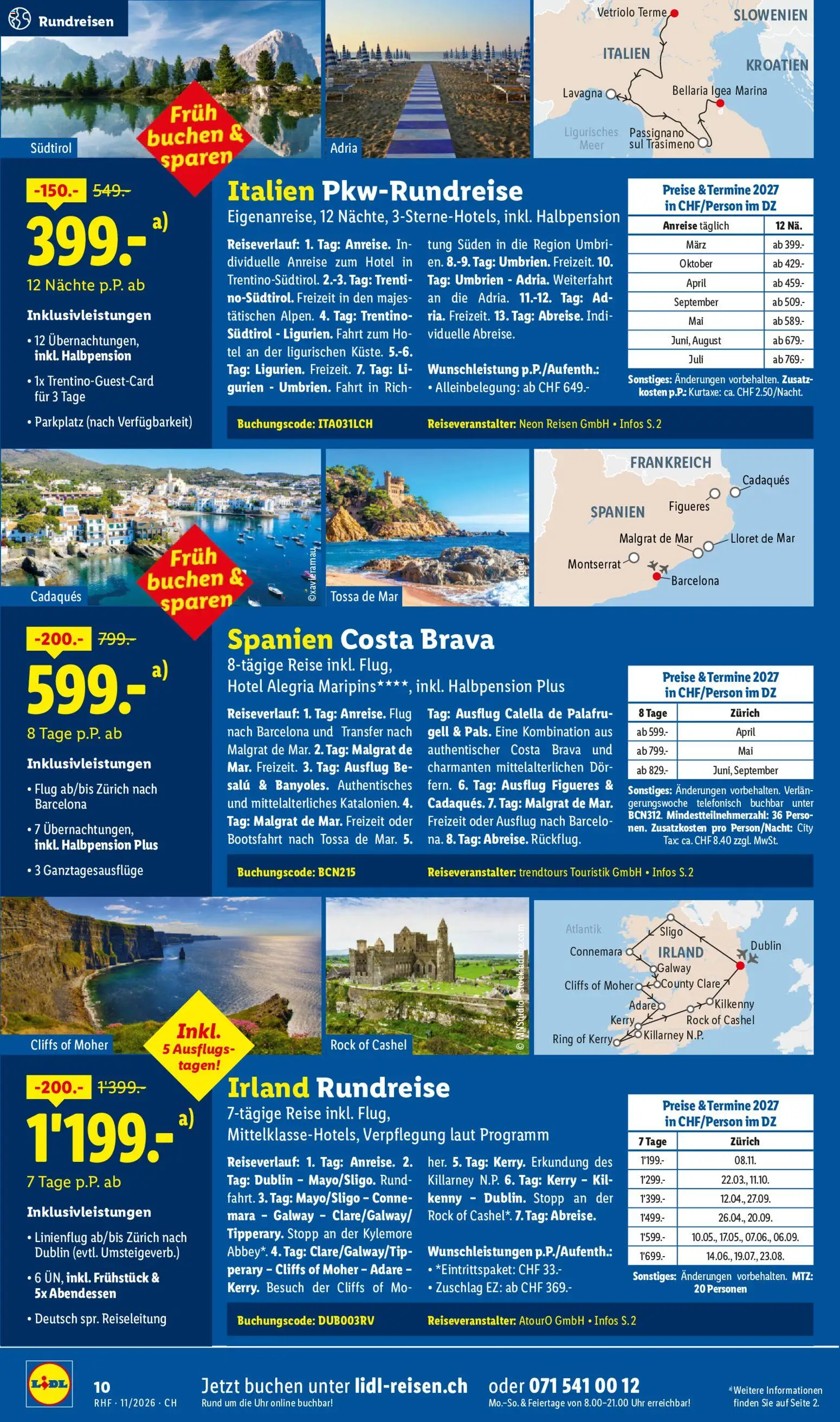 Lidl aktionen November Reise-Highlights – gültig ab 28.10.2026 | Seite: 10 | Produkte: Rock, Uhr