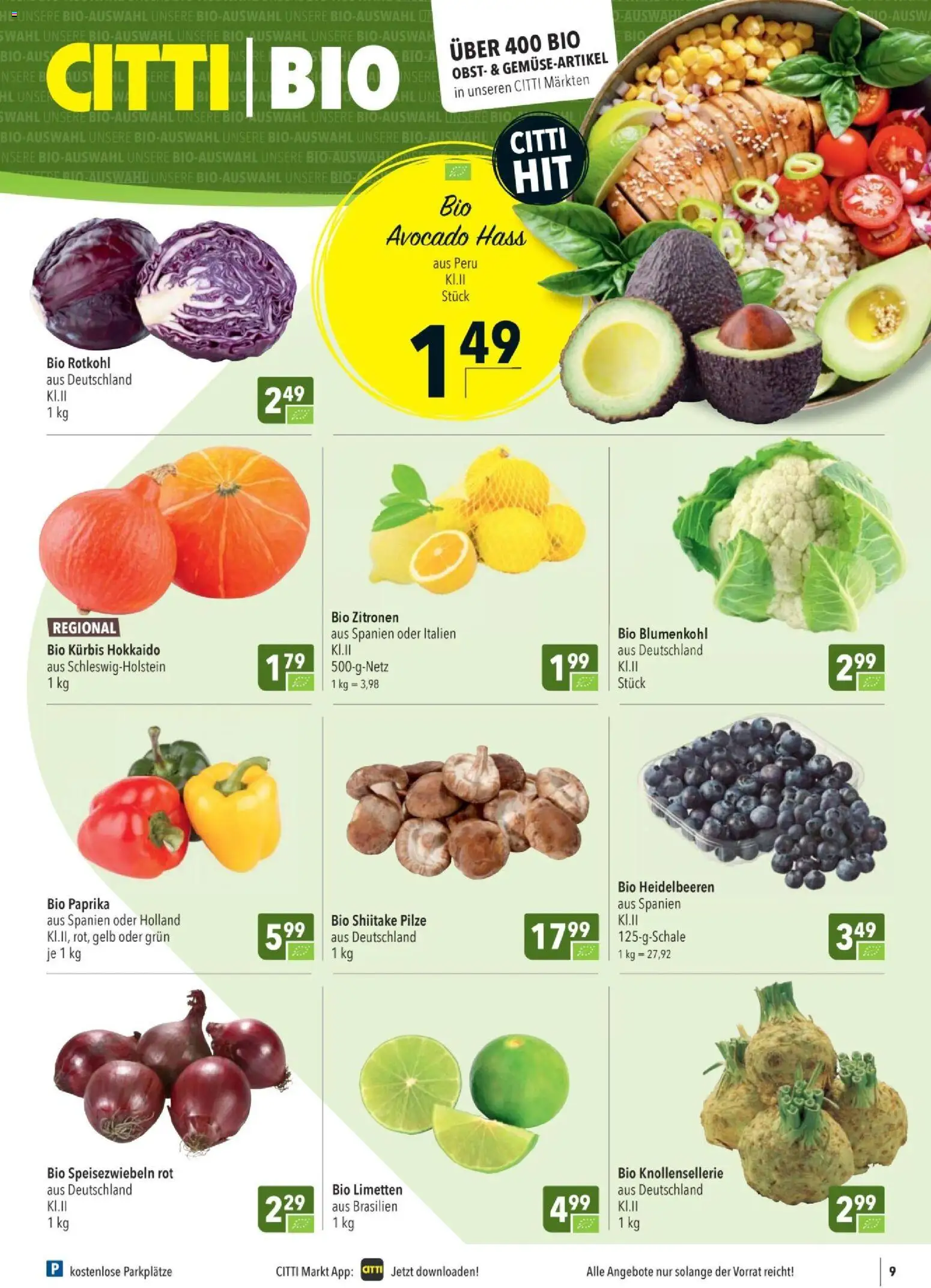 CITTI tilbudsavis – gyldig fra 28/10/2026 | Side: 9 | Produkter: Avocado, Paprika